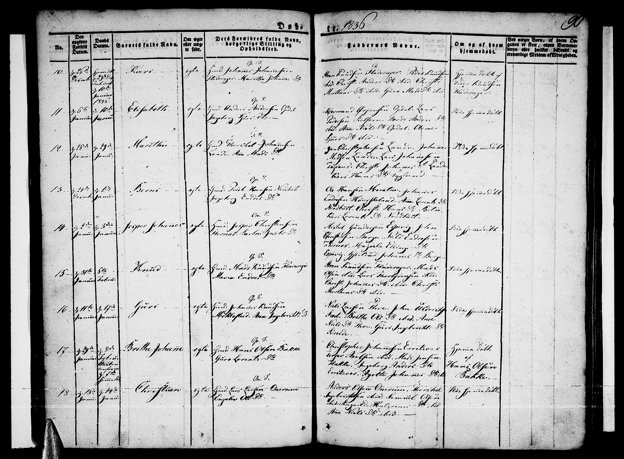 Tysnes sokneprestembete, AV/SAB-A-78601/H/Haa: Parish register (official) no. A 8, 1826-1837, p. 90