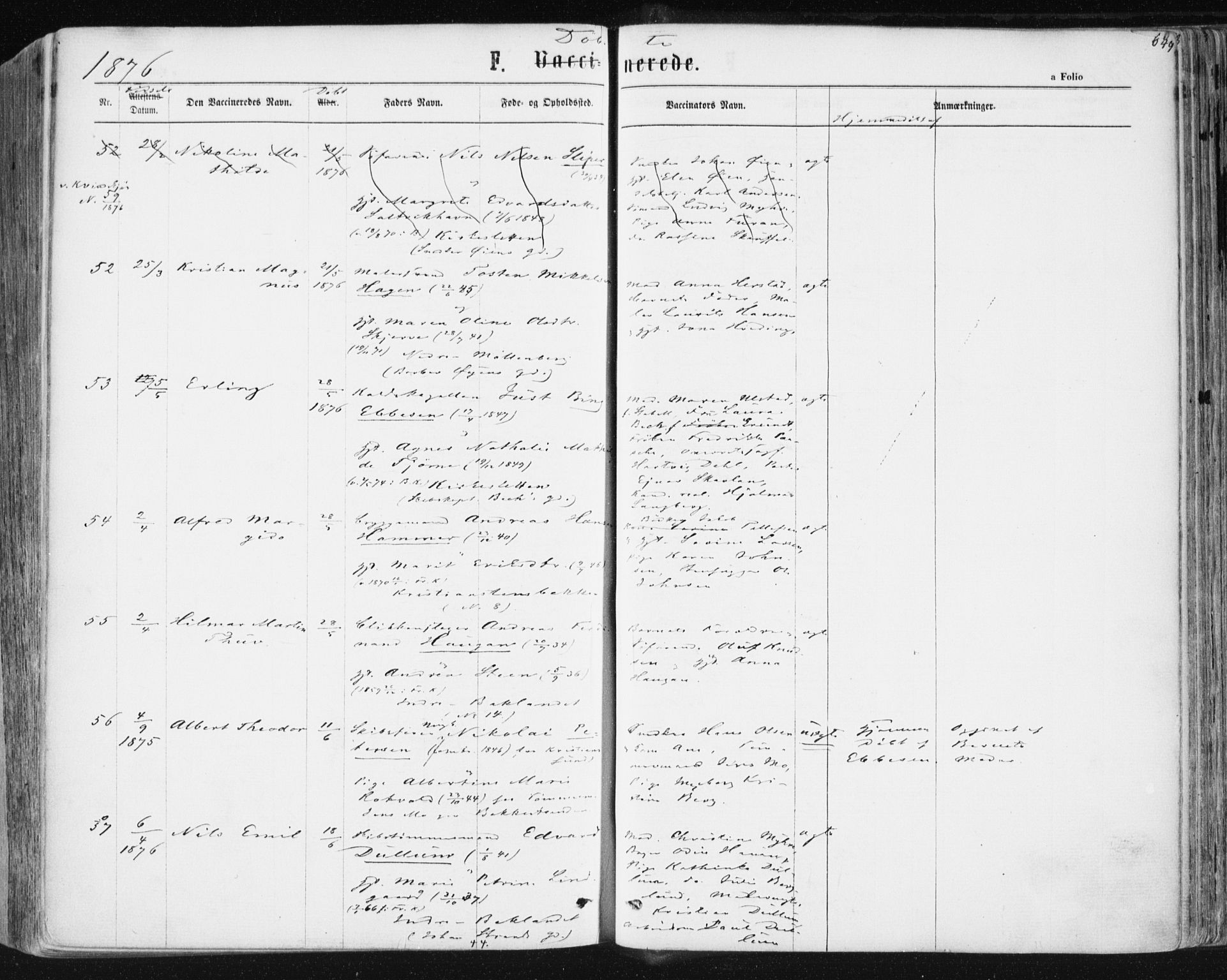 Ministerialprotokoller, klokkerbøker og fødselsregistre - Sør-Trøndelag, AV/SAT-A-1456/604/L0186: Parish register (official) no. 604A07, 1866-1877, p. 649