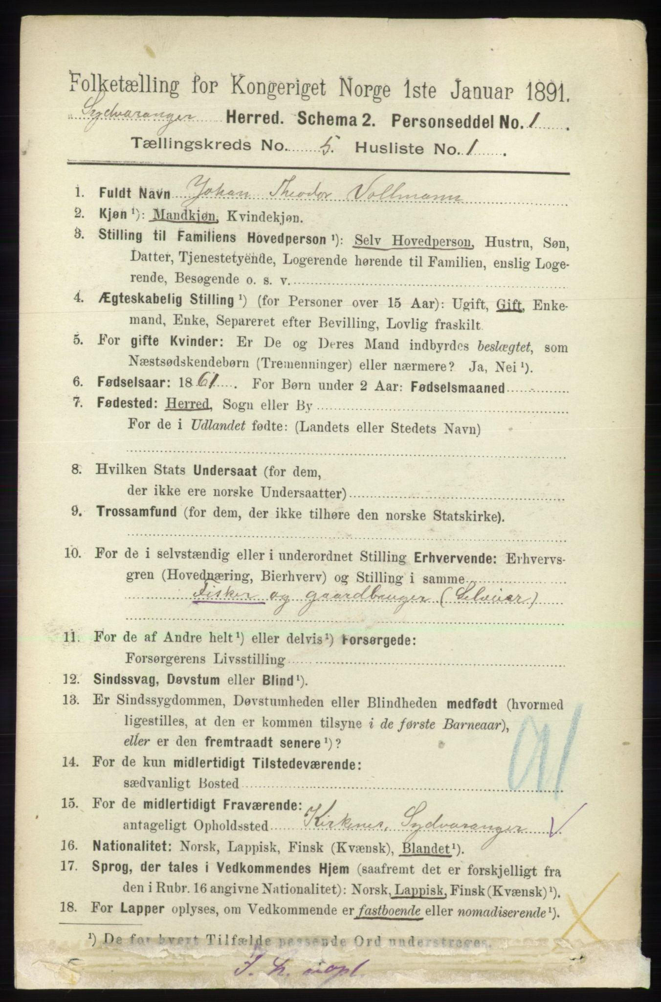 RA, 1891 census for 2030 Sør-Varanger, 1891, p. 1568