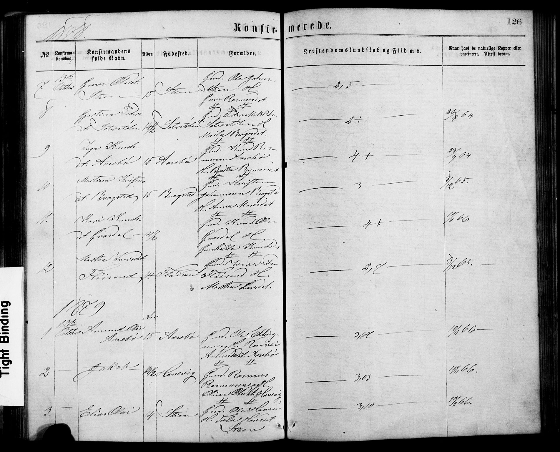 Alversund Sokneprestembete, SAB/A-73901/H/Ha/Hab: Parish register (copy) no. C 2, 1867-1880, p. 126