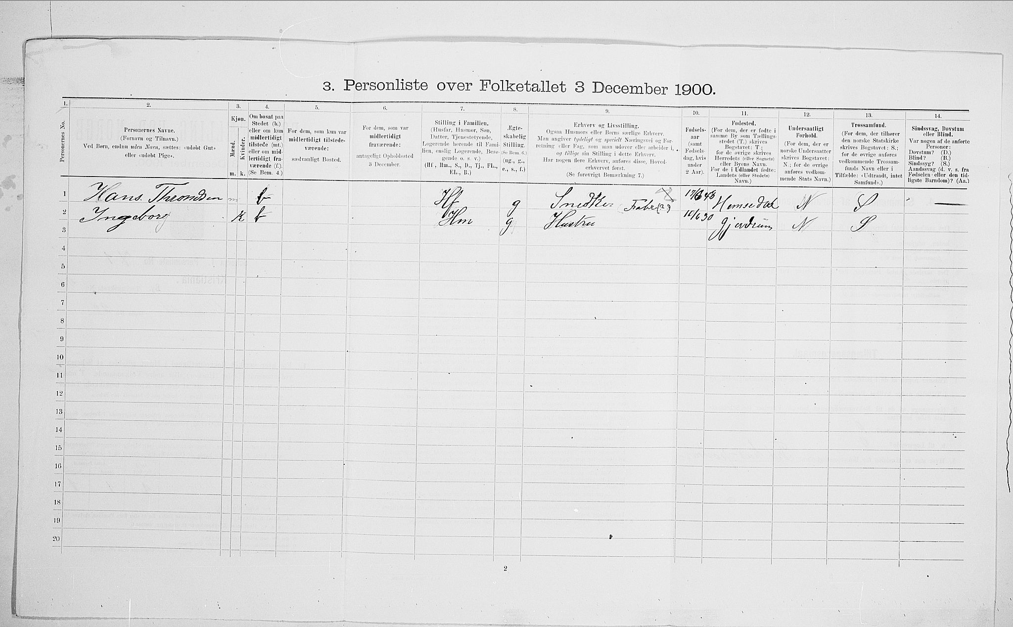 SAO, 1900 census for Kristiania, 1900, p. 71317