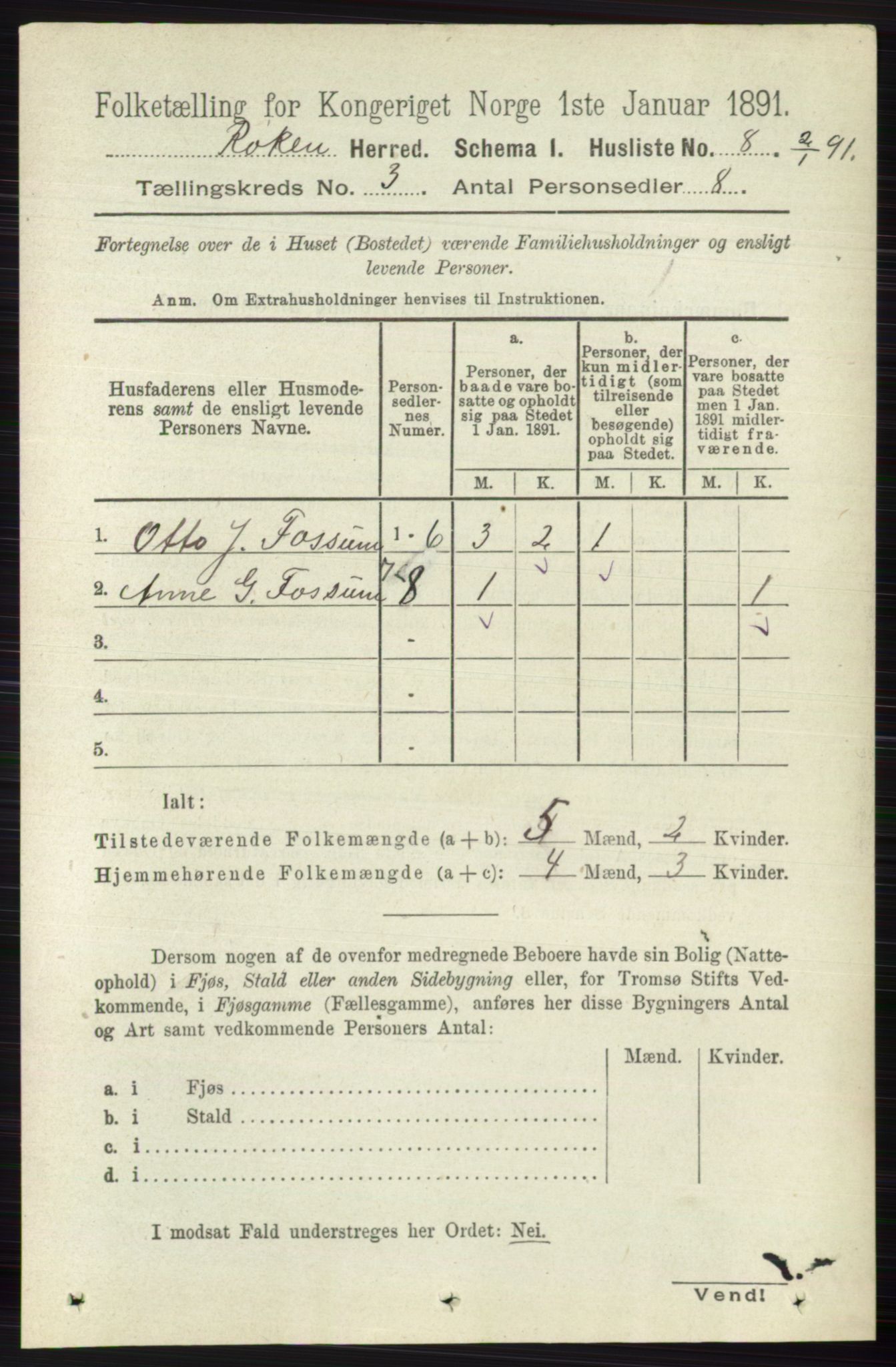 RA, 1891 census for 0627 Røyken, 1891, p. 1116