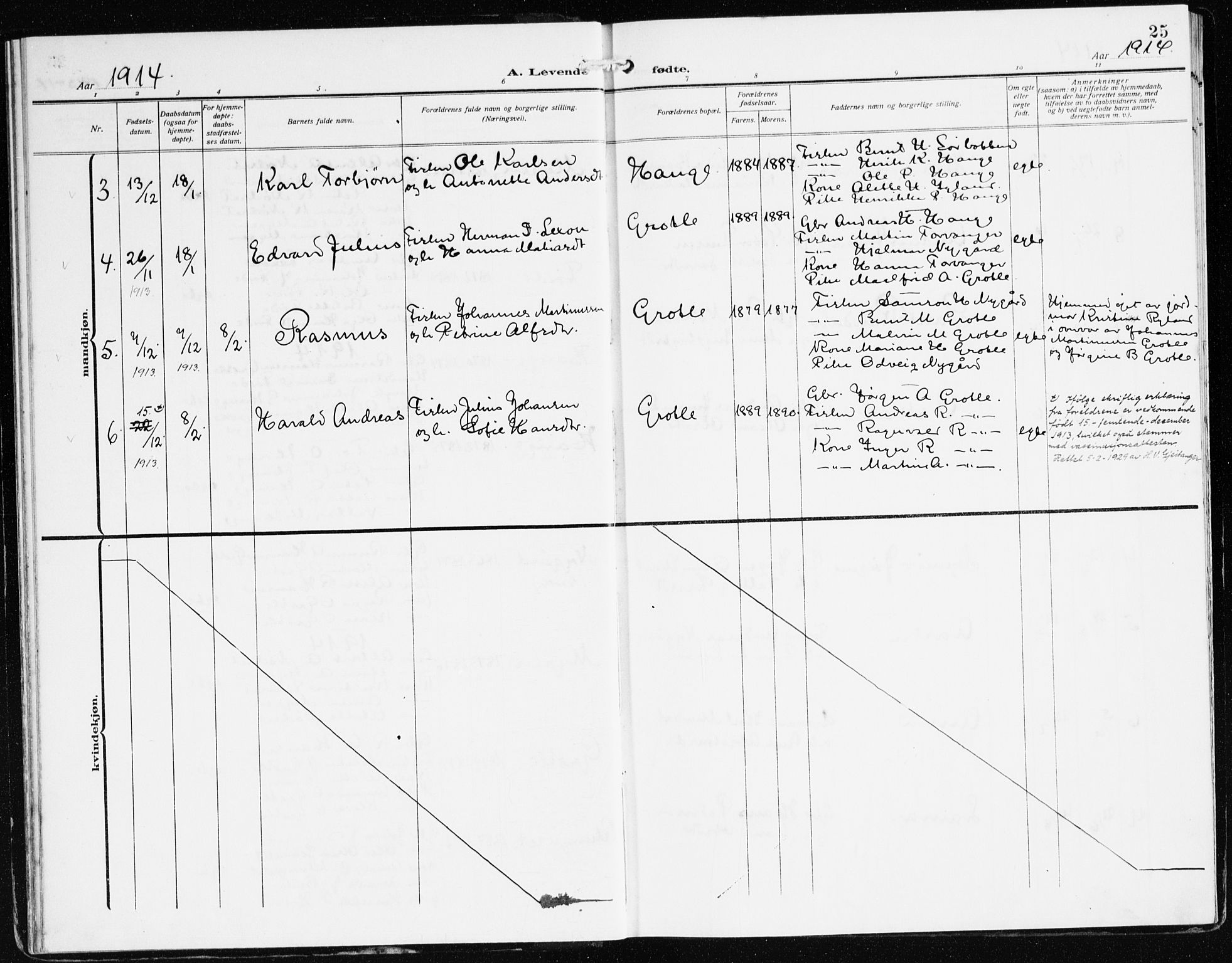 Bremanger sokneprestembete, AV/SAB-A-82201/H/Haa/Haac/L0001: Parish register (official) no. C 1, 1908-1921, p. 25