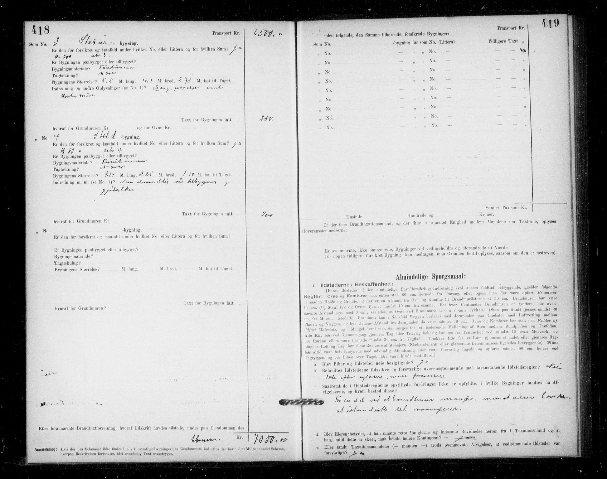 Lensmannen i Jondal, AV/SAB-A-33101/0012/L0005: Branntakstprotokoll, skjematakst, 1894-1951, p. 418-419
