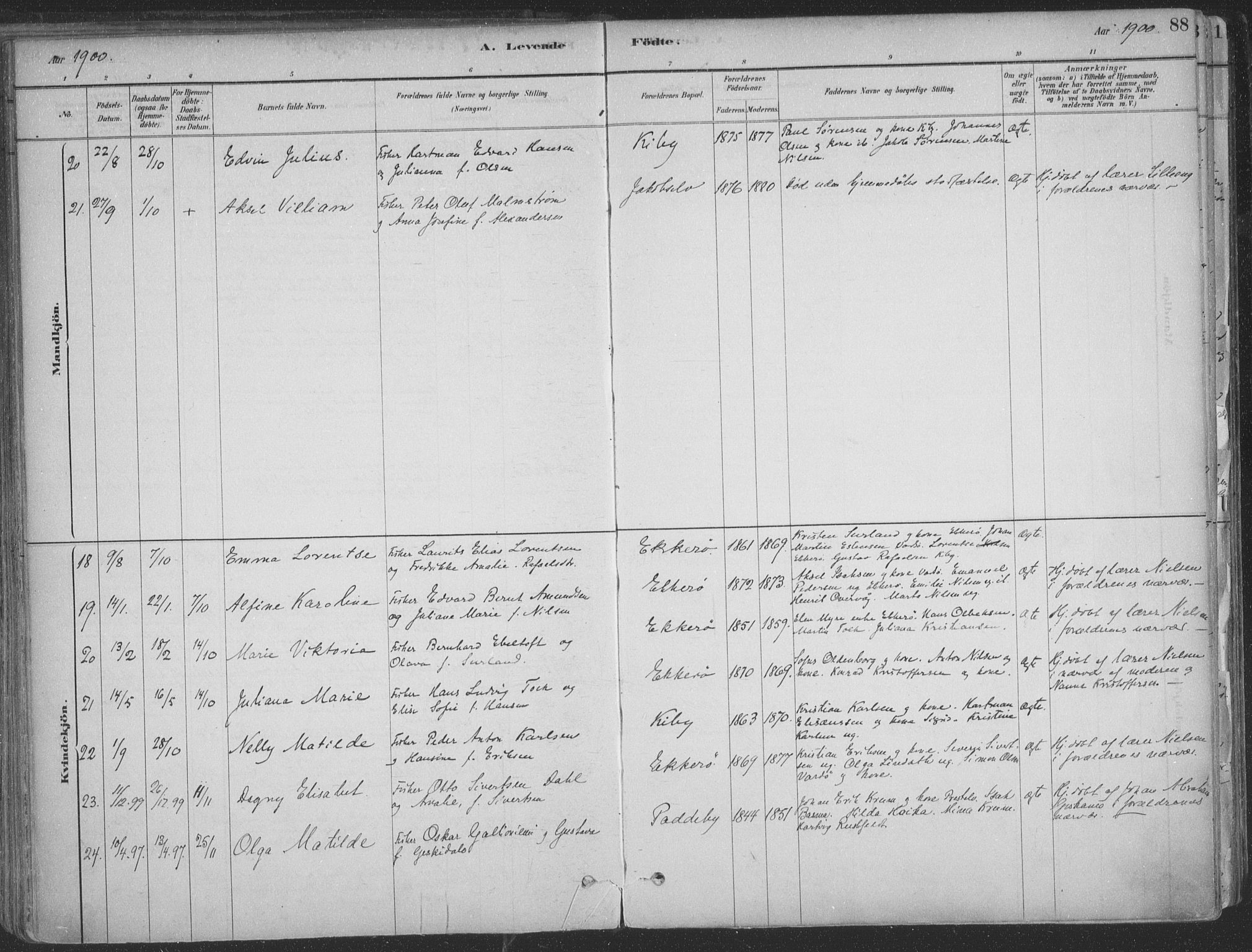 Vadsø sokneprestkontor, AV/SATØ-S-1325/H/Ha/L0009kirke: Parish register (official) no. 9, 1881-1917, p. 88