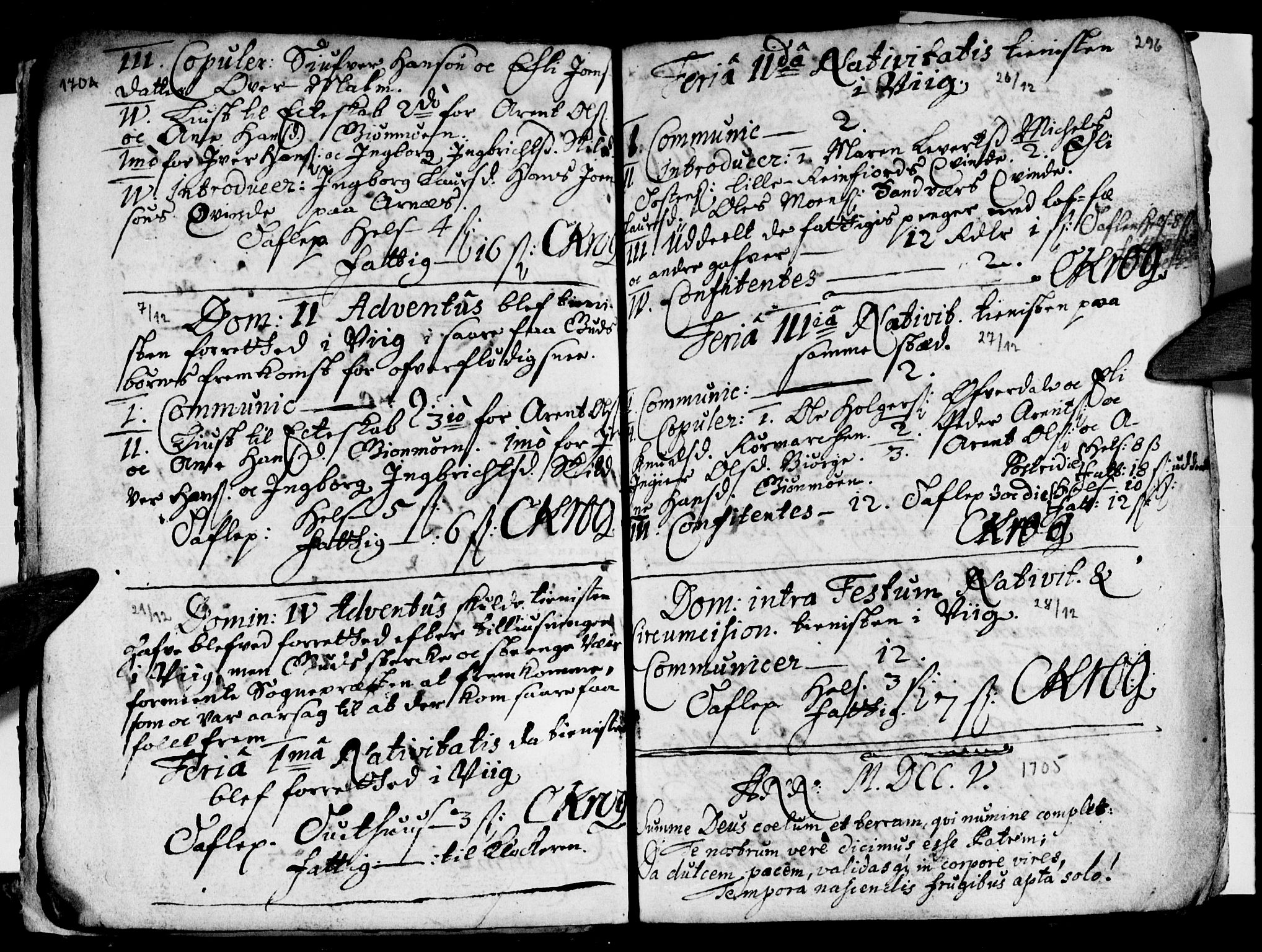 Ministerialprotokoller, klokkerbøker og fødselsregistre - Nordland, SAT/A-1459/812/L0172: Parish register (official) no. 812A01, 1677-1718, p. 296