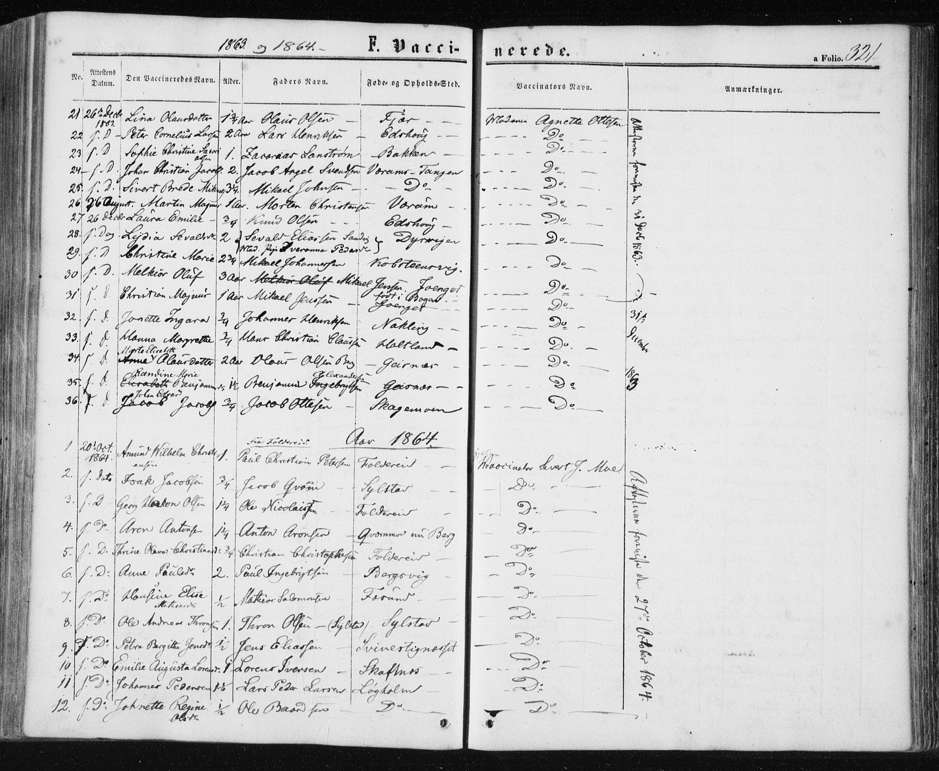 Ministerialprotokoller, klokkerbøker og fødselsregistre - Nord-Trøndelag, SAT/A-1458/780/L0641: Parish register (official) no. 780A06, 1857-1874, p. 321
