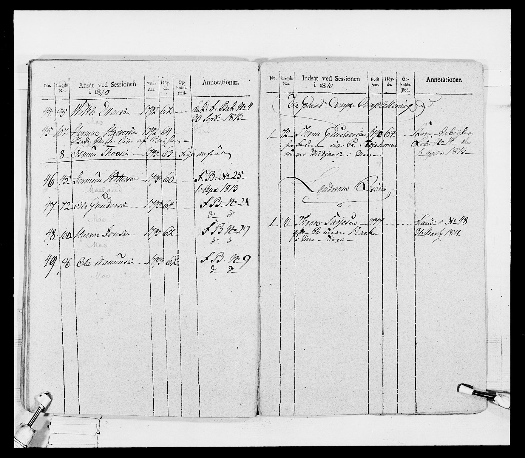 Generalitets- og kommissariatskollegiet, Det kongelige norske kommissariatskollegium, AV/RA-EA-5420/E/Eh/L0116: Telemarkske nasjonale infanteriregiment, 1810, p. 456