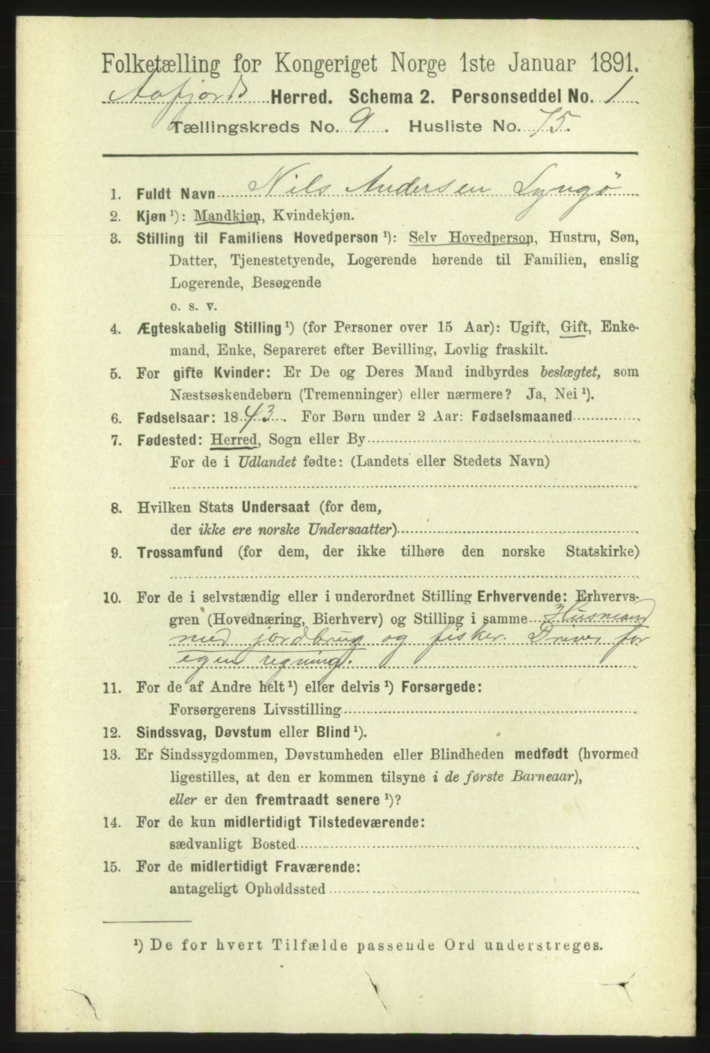 RA, 1891 census for 1630 Åfjord, 1891, p. 2908