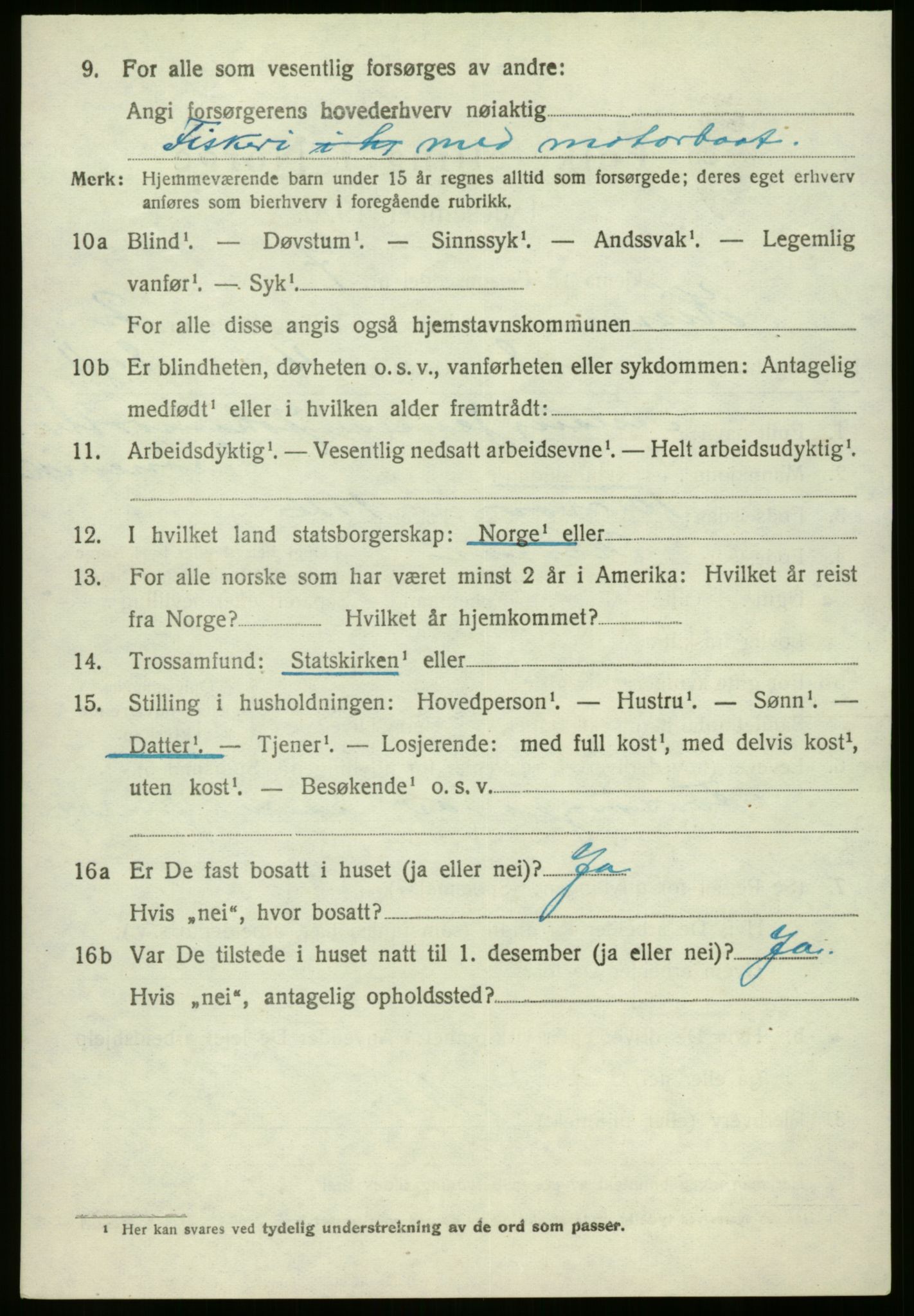 SAB, 1920 census for Kinn, 1920, p. 2066