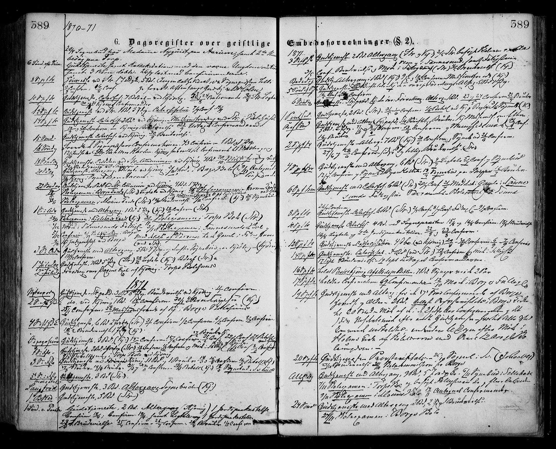 Borge prestekontor Kirkebøker, SAO/A-10903/F/Fa/L0006: Parish register (official) no. I 6, 1861-1874, p. 389