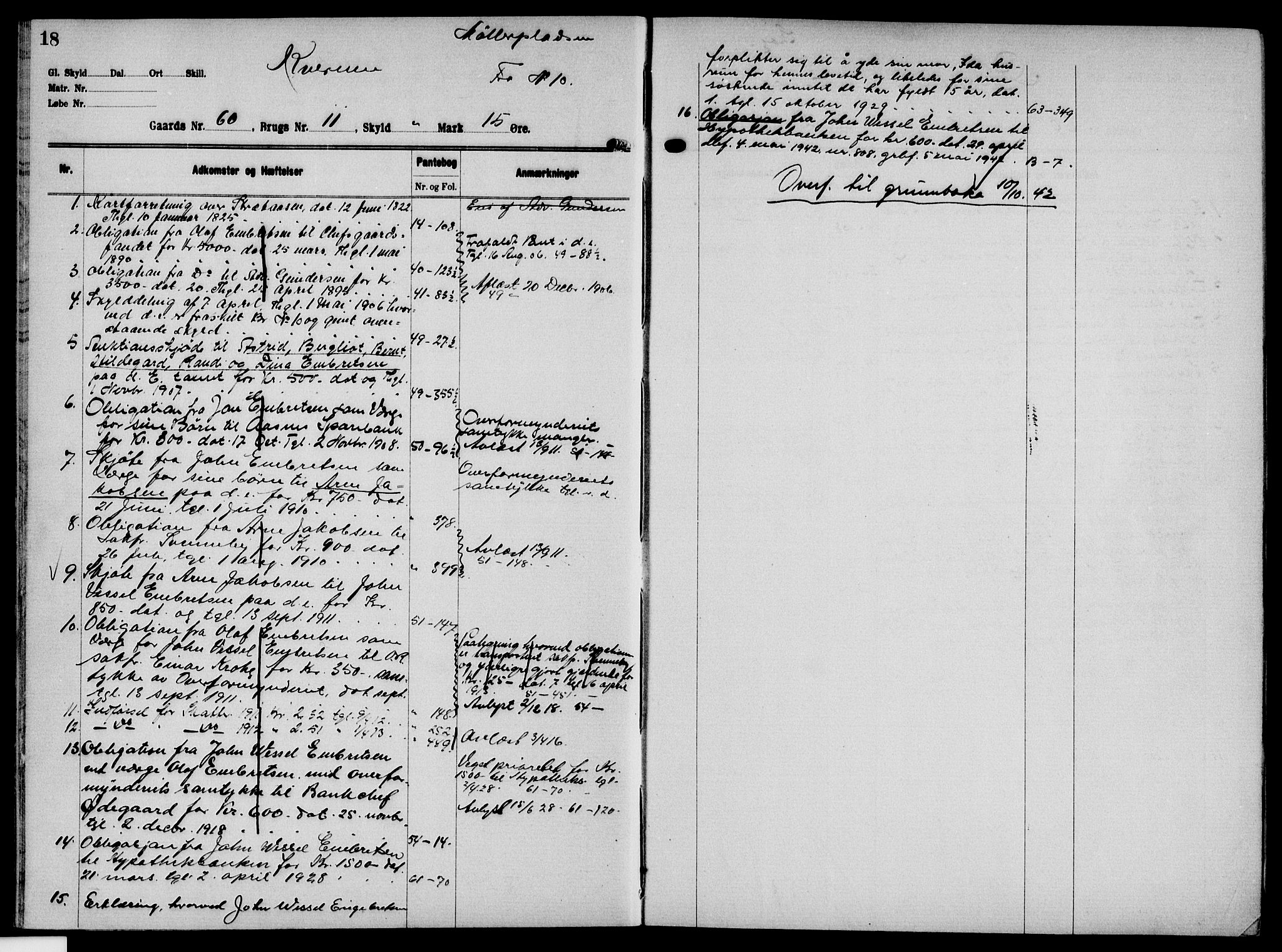 Solør tingrett, AV/SAH-TING-008/H/Ha/Hak/L0005: Mortgage register no. V, 1900-1935, p. 18