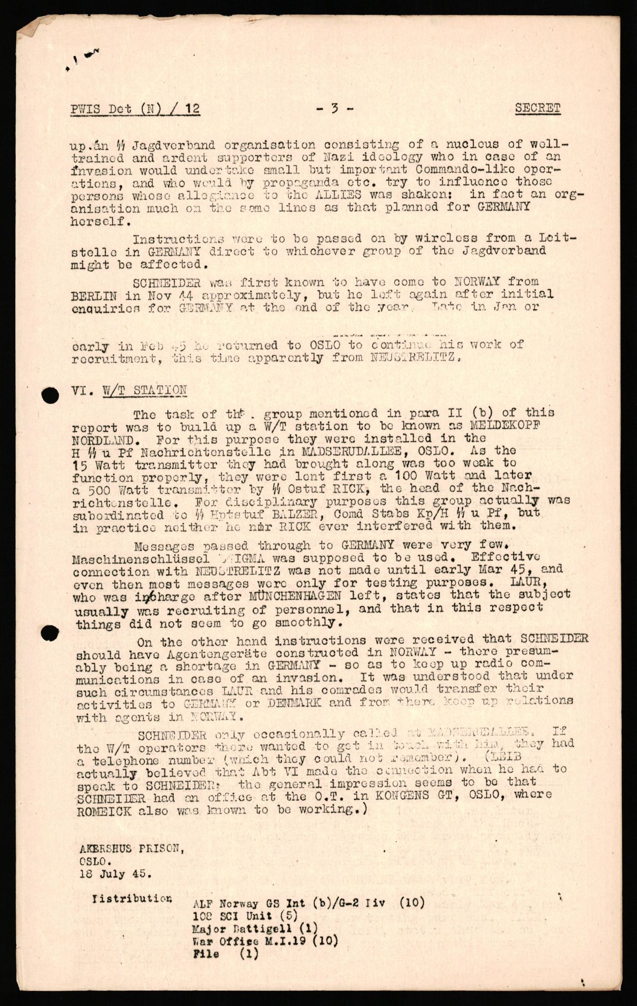 Forsvaret, Forsvarets overkommando II, AV/RA-RAFA-3915/D/Db/L0032: CI Questionaires. Tyske okkupasjonsstyrker i Norge. Tyskere., 1945-1946, p. 308