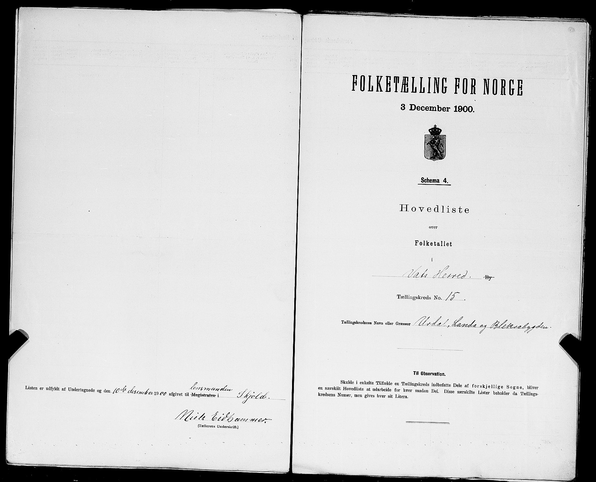 SAST, 1900 census for Vats, 1900, p. 19