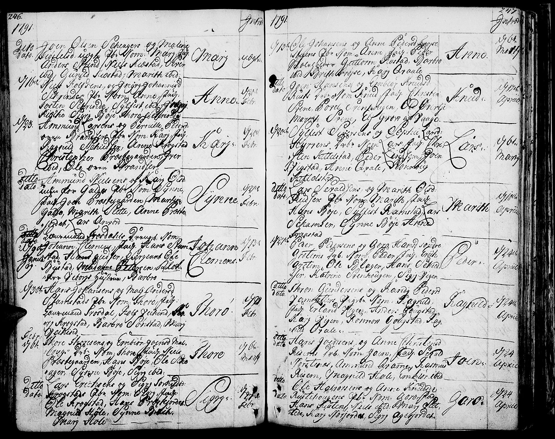 Lom prestekontor, SAH/PREST-070/K/L0002: Parish register (official) no. 2, 1749-1801, p. 246-247