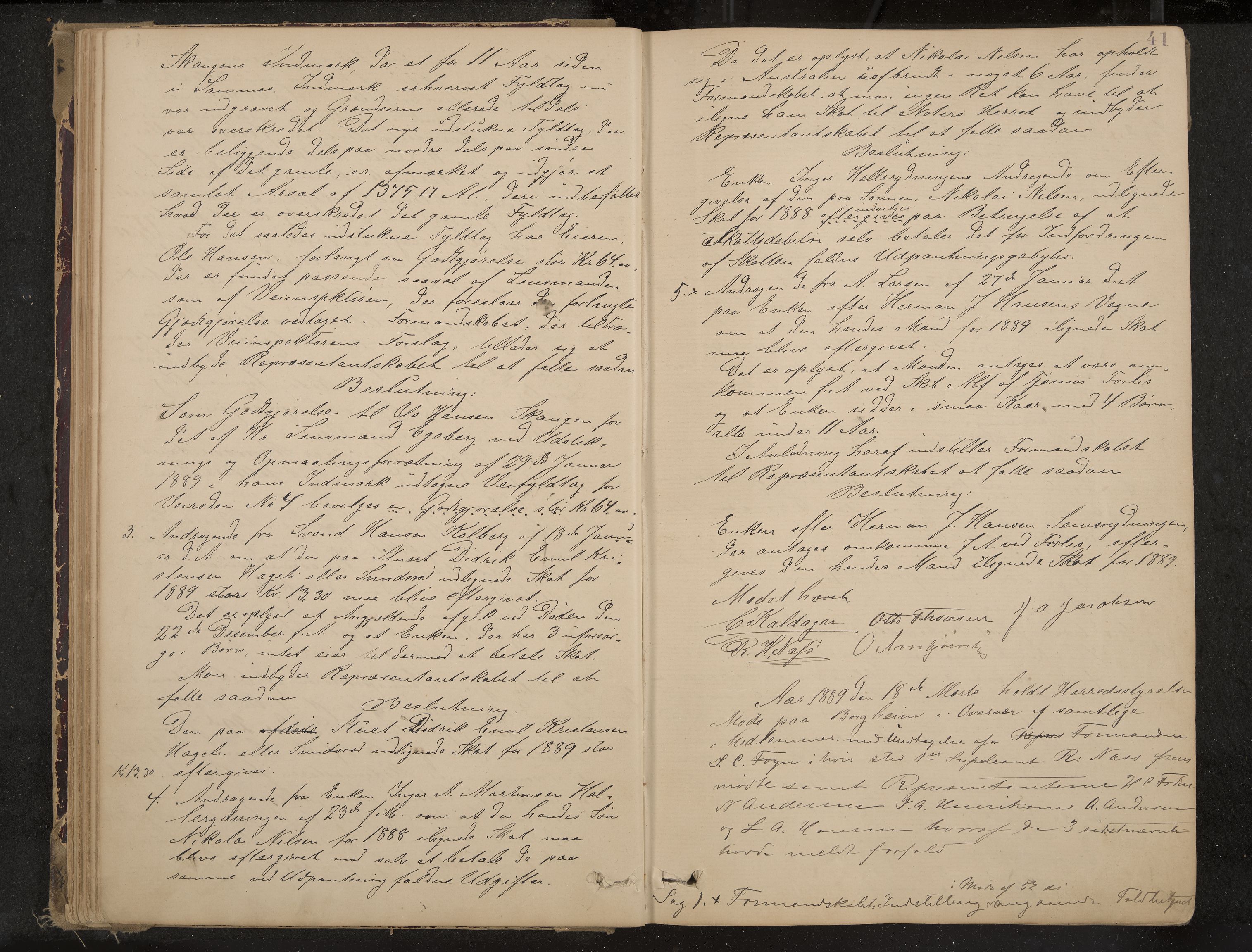 Nøtterøy formannskap og sentraladministrasjon, IKAK/0722021-1/A/Aa/L0004: Møtebok, 1887-1896, p. 41