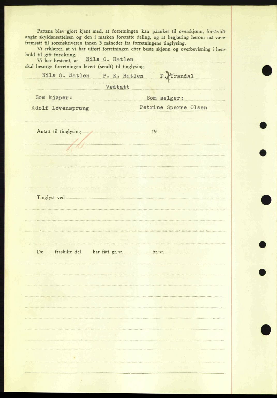 Nordre Sunnmøre sorenskriveri, SAT/A-0006/1/2/2C/2Ca: Mortgage book no. A10, 1940-1941, Diary no: : 512/1941