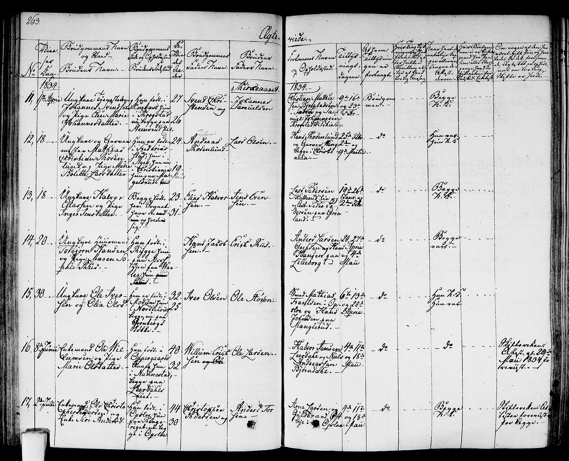 Gamlebyen prestekontor Kirkebøker, AV/SAO-A-10884/F/Fa/L0003: Parish register (official) no. 3, 1829-1849, p. 263