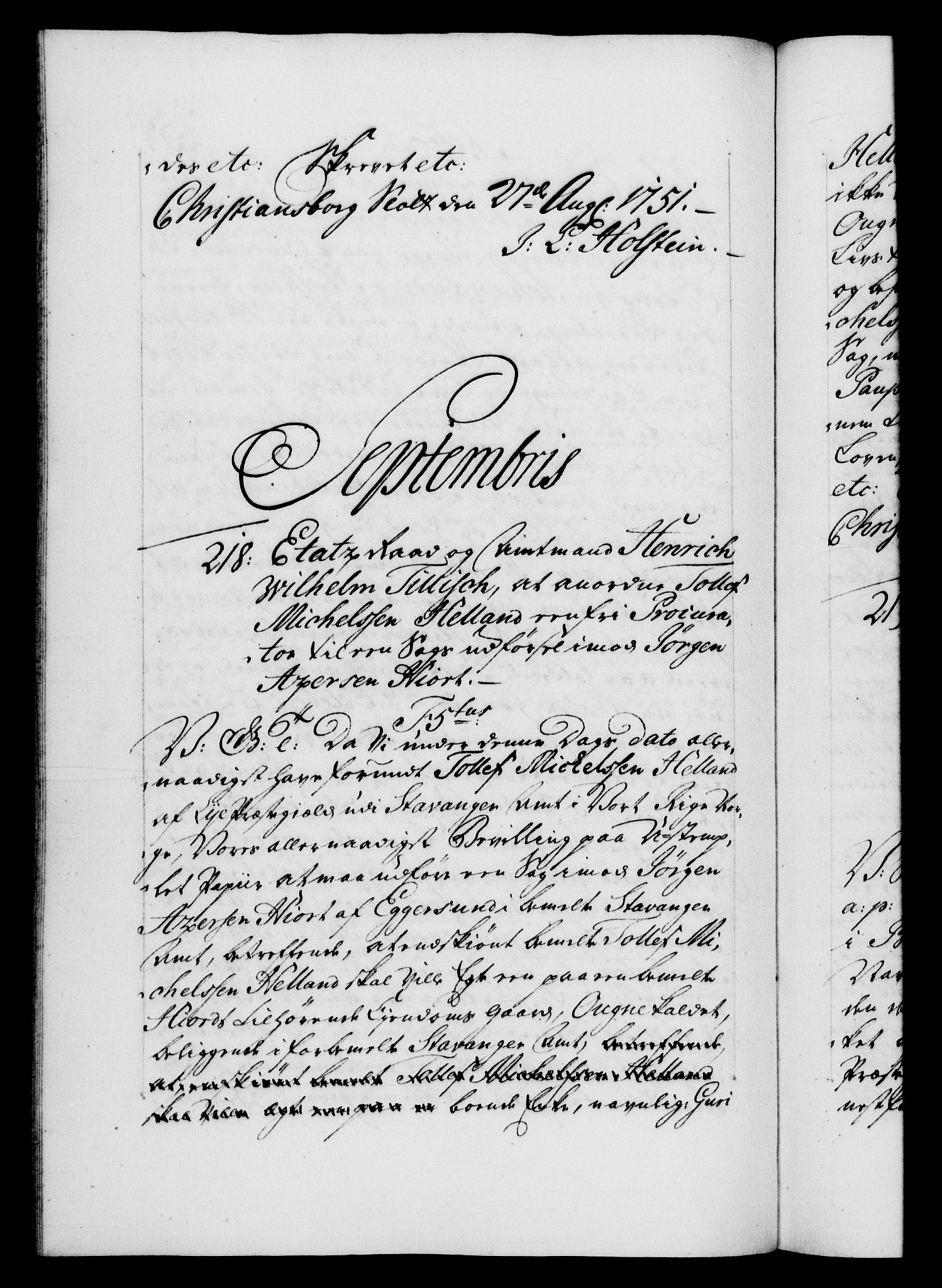Danske Kanselli 1572-1799, RA/EA-3023/F/Fc/Fca/Fcab/L0033: Norske tegnelser, 1751-1752, p. 259b