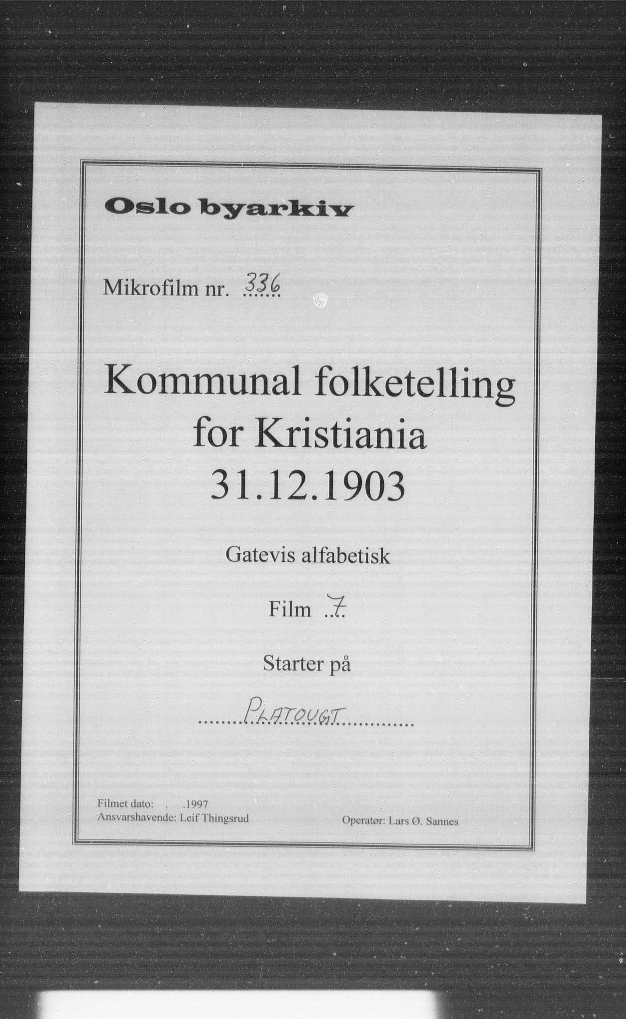 OBA, Municipal Census 1903 for Kristiania, 1903, p. 18392