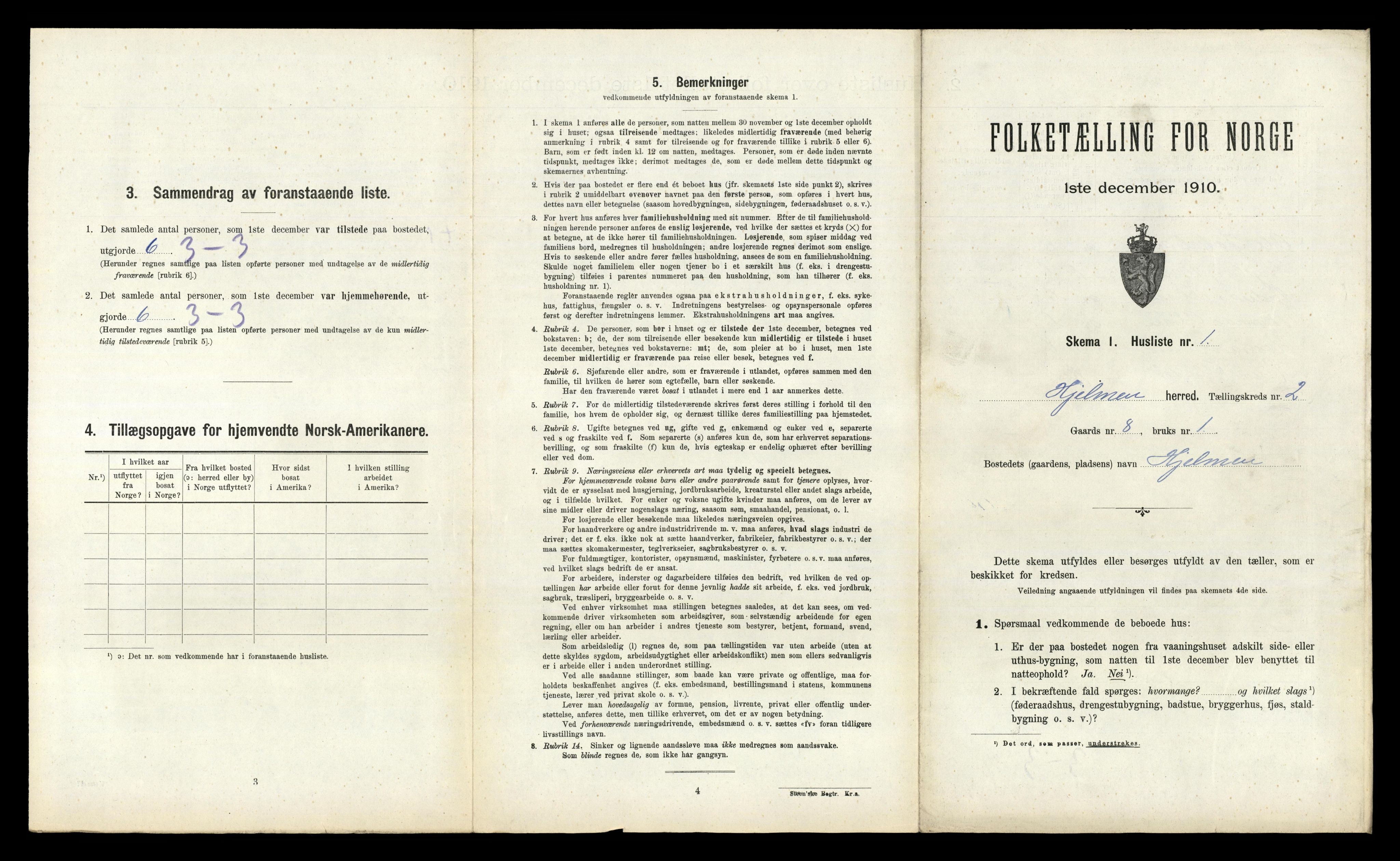 RA, 1910 census for Hjelme, 1910, p. 136