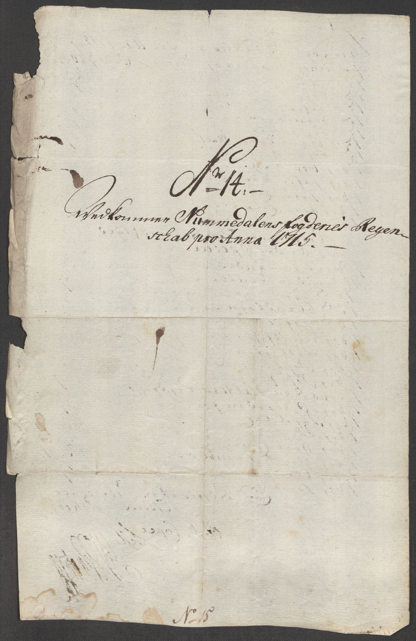 Rentekammeret inntil 1814, Reviderte regnskaper, Fogderegnskap, AV/RA-EA-4092/R64/L4436: Fogderegnskap Namdal, 1715, p. 173