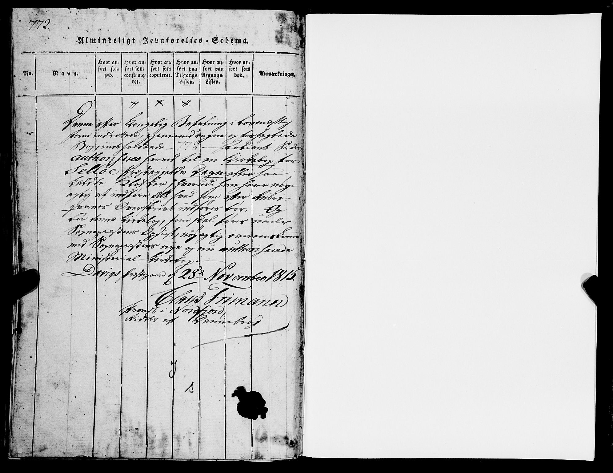 Selje sokneprestembete, SAB/A-99938/H/Ha/Hab/Haba: Parish register (copy) no. A 1, 1816-1828, p. 772