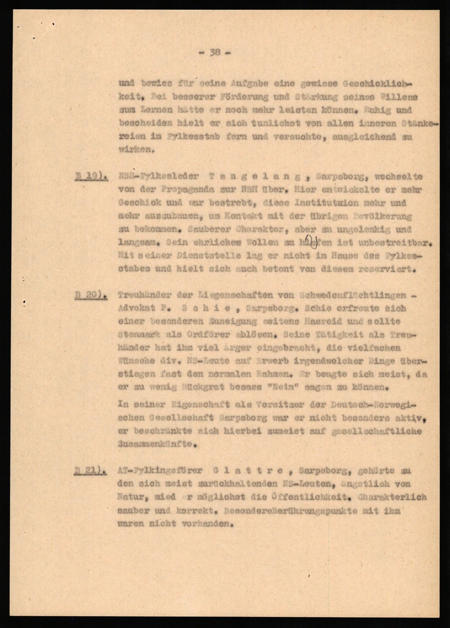 Forsvaret, Forsvarets overkommando II, AV/RA-RAFA-3915/D/Db/L0031: CI Questionaires. Tyske okkupasjonsstyrker i Norge. Tyskere., 1945-1946, p. 73