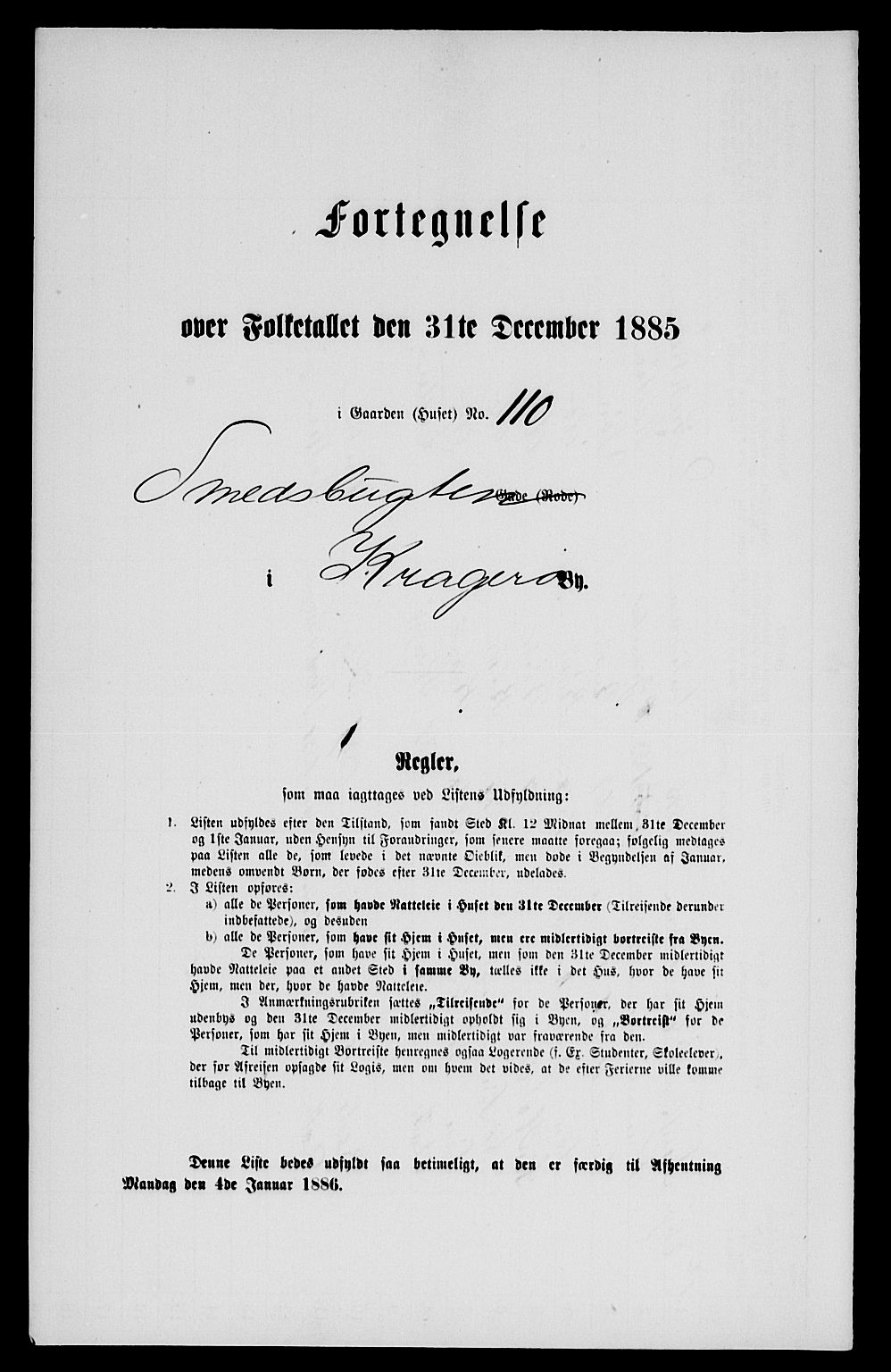 SAKO, 1885 census for 0801 Kragerø, 1885, p. 215