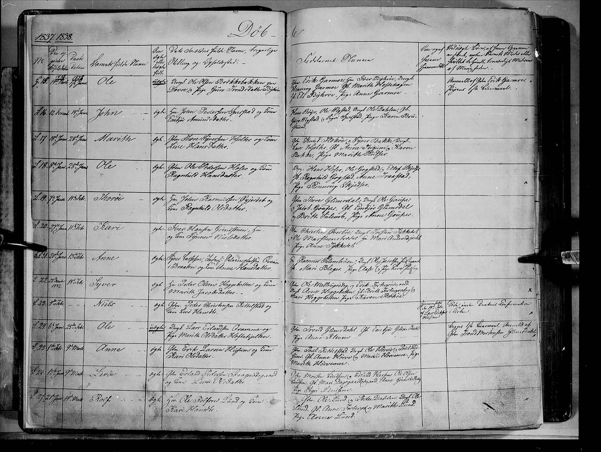 Lom prestekontor, SAH/PREST-070/K/L0006: Parish register (official) no. 6A, 1837-1863, p. 3