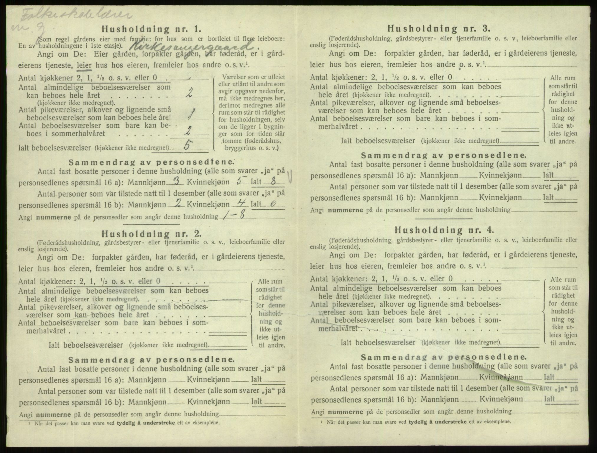 SAB, 1920 census for Fjaler, 1920, p. 303