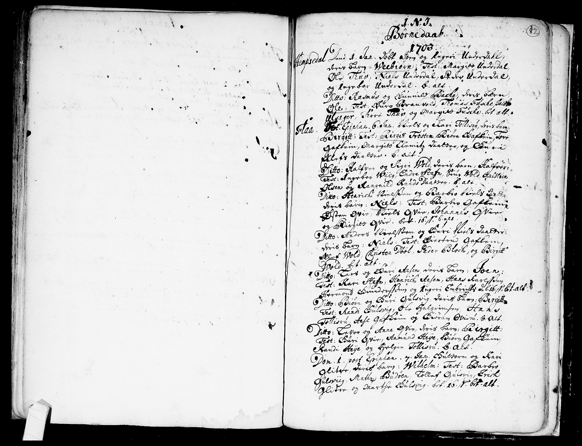 Nes kirkebøker, SAKO/A-236/F/Fa/L0001: Parish register (official) no. 1, 1693-1706, p. 82