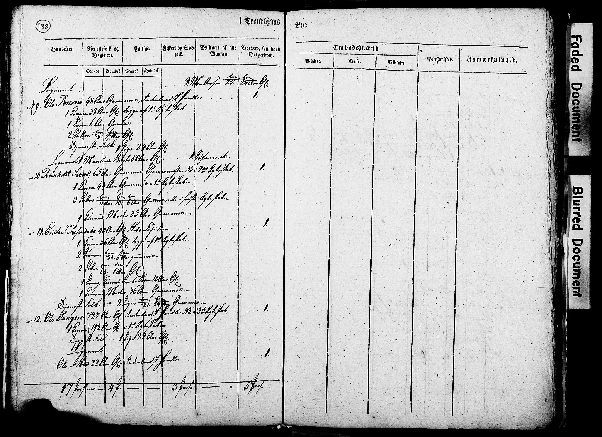 RA, Census 1815 for Trondheim, 1815, p. 337