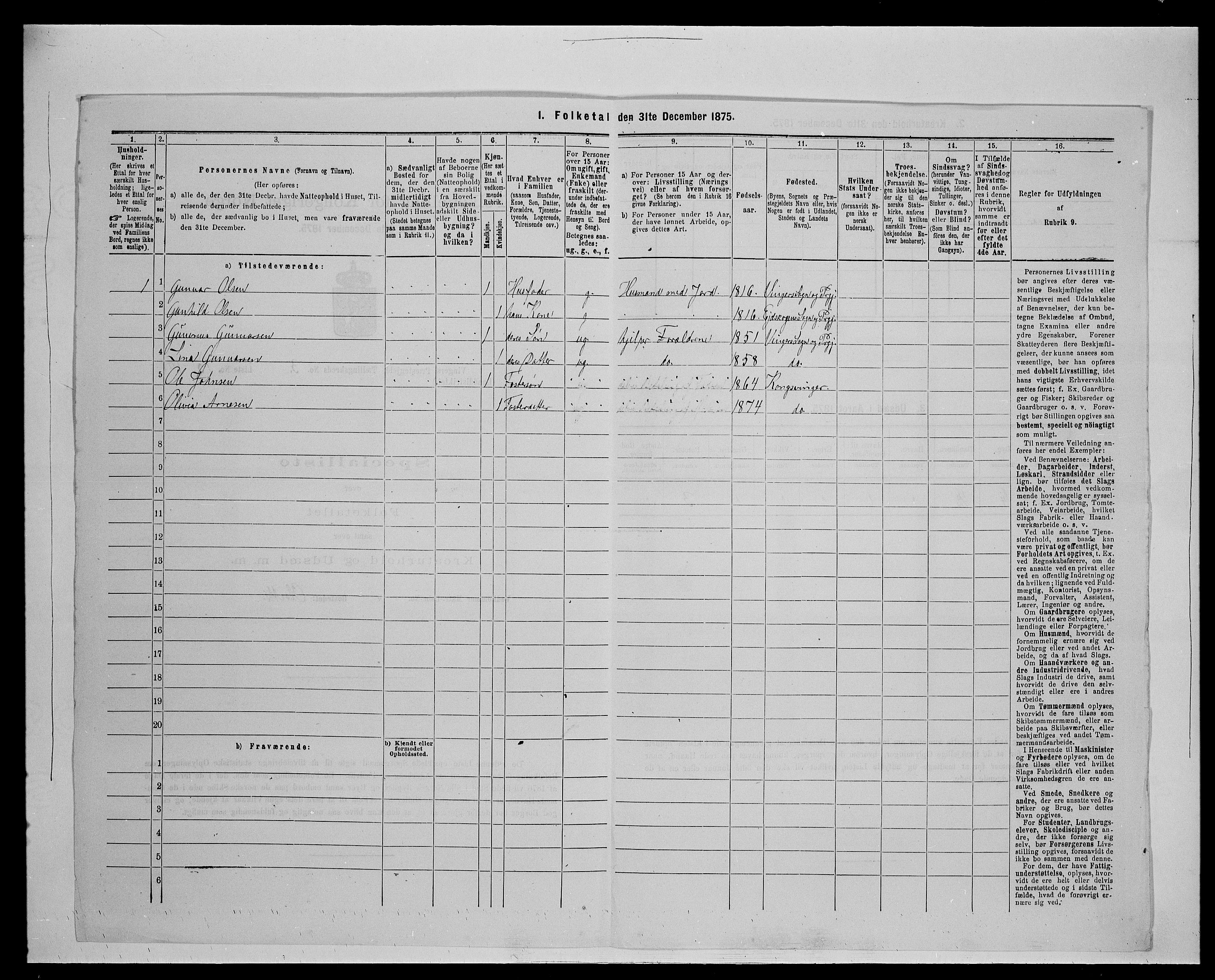 SAH, 1875 census for 0421L Vinger/Vinger og Austmarka, 1875, p. 596