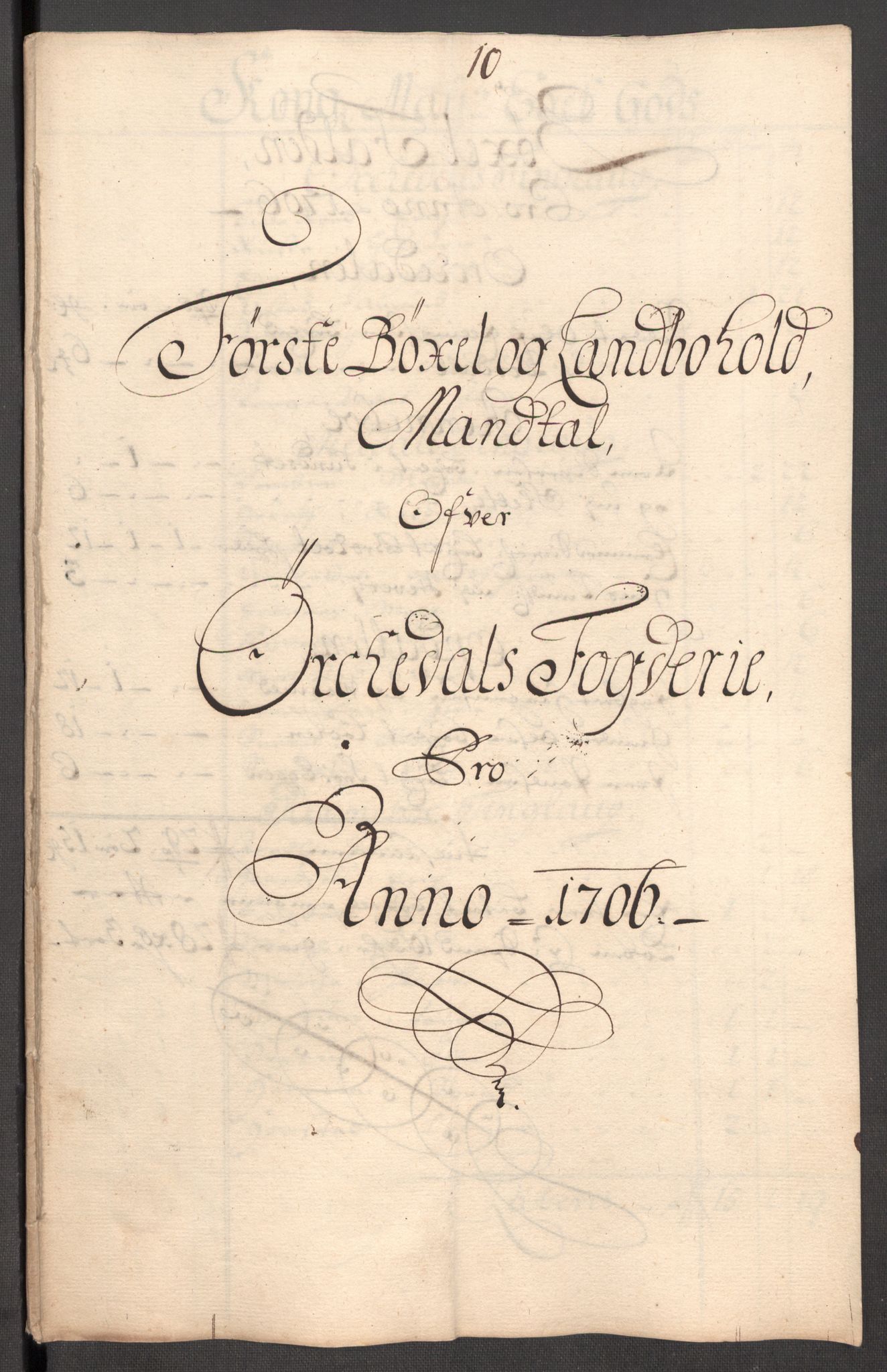 Rentekammeret inntil 1814, Reviderte regnskaper, Fogderegnskap, AV/RA-EA-4092/R60/L3956: Fogderegnskap Orkdal og Gauldal, 1706, p. 133