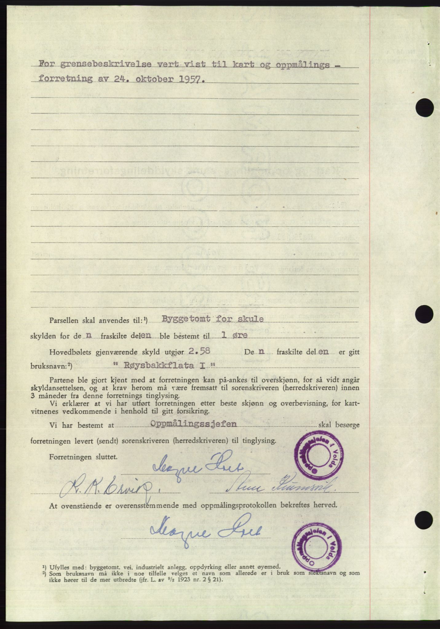 Søre Sunnmøre sorenskriveri, AV/SAT-A-4122/1/2/2C/L0110: Mortgage book no. 36A, 1958-1958, Diary no: : 1642/1958