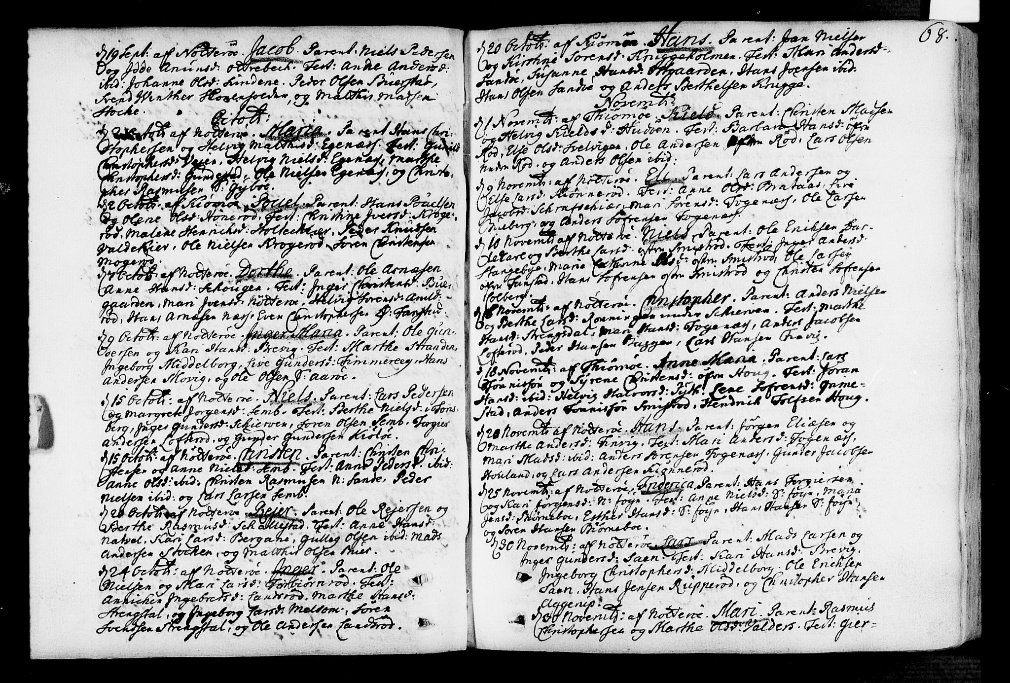 Nøtterøy kirkebøker, SAKO/A-354/F/Fa/L0002: Parish register (official) no. I 2, 1738-1790, p. 68