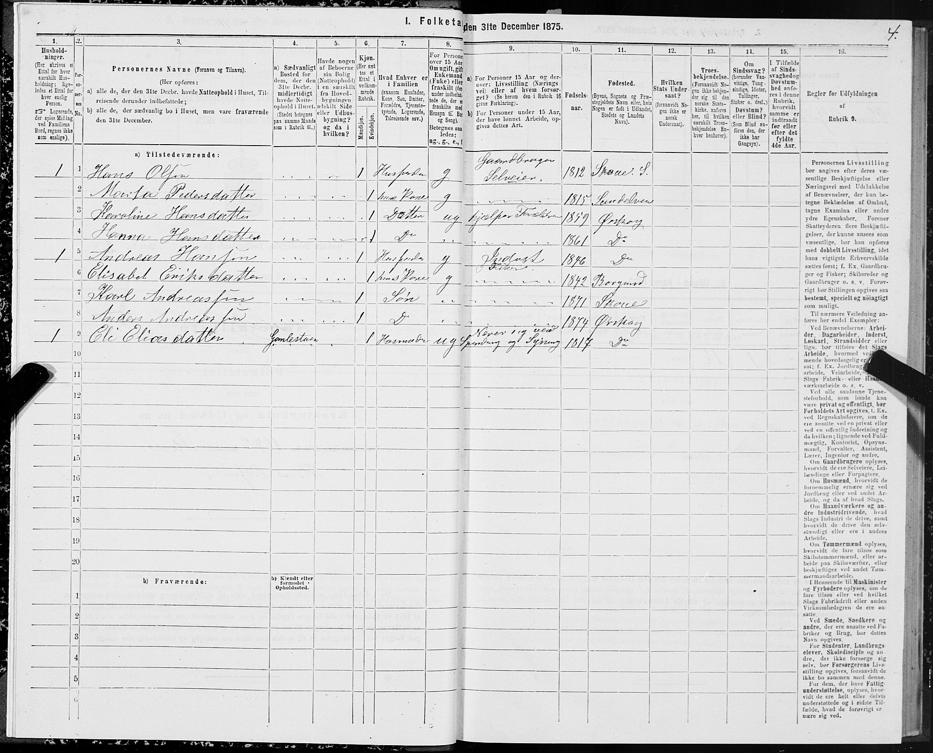 SAT, 1875 census for 1527P Ørskog, 1875, p. 3004