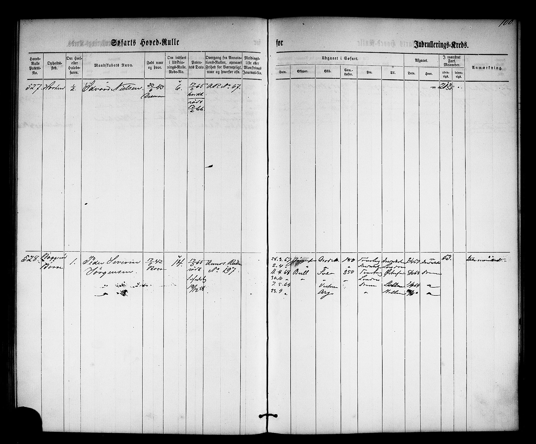 Horten innrulleringskontor, AV/SAKO-A-785/F/Fc/L0002: Hovedrulle, 1861-1868, p. 119