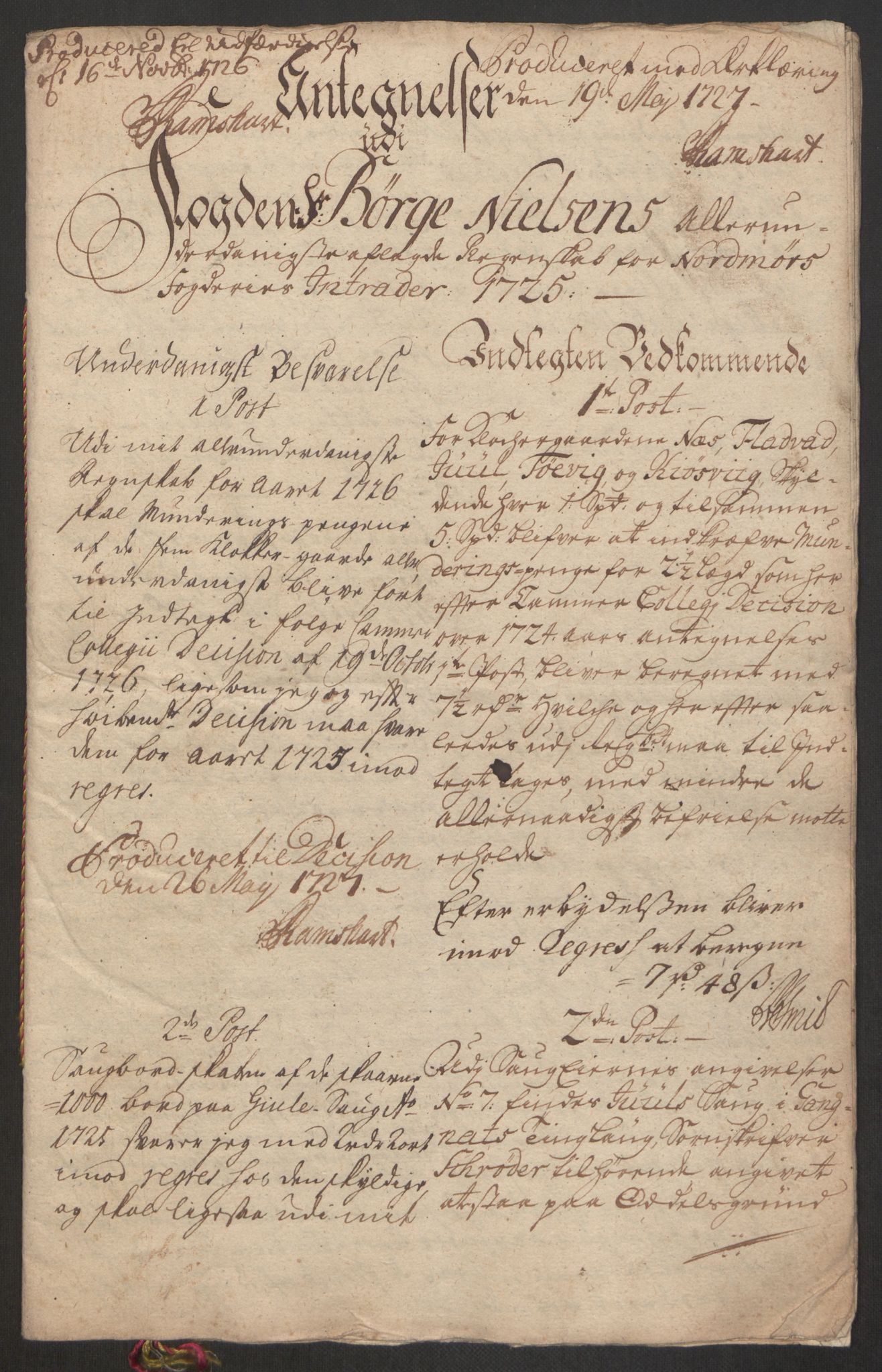 Rentekammeret inntil 1814, Reviderte regnskaper, Fogderegnskap, RA/EA-4092/R56/L3758: Fogderegnskap Nordmøre, 1725, p. 314