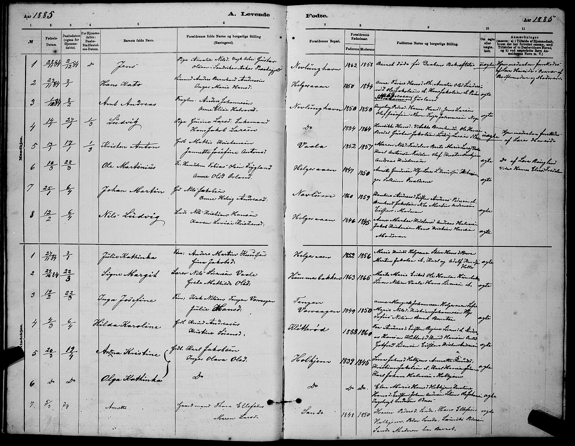 Brunlanes kirkebøker, AV/SAKO-A-342/G/Gb/L0002: Parish register (copy) no. II 2, 1878-1902