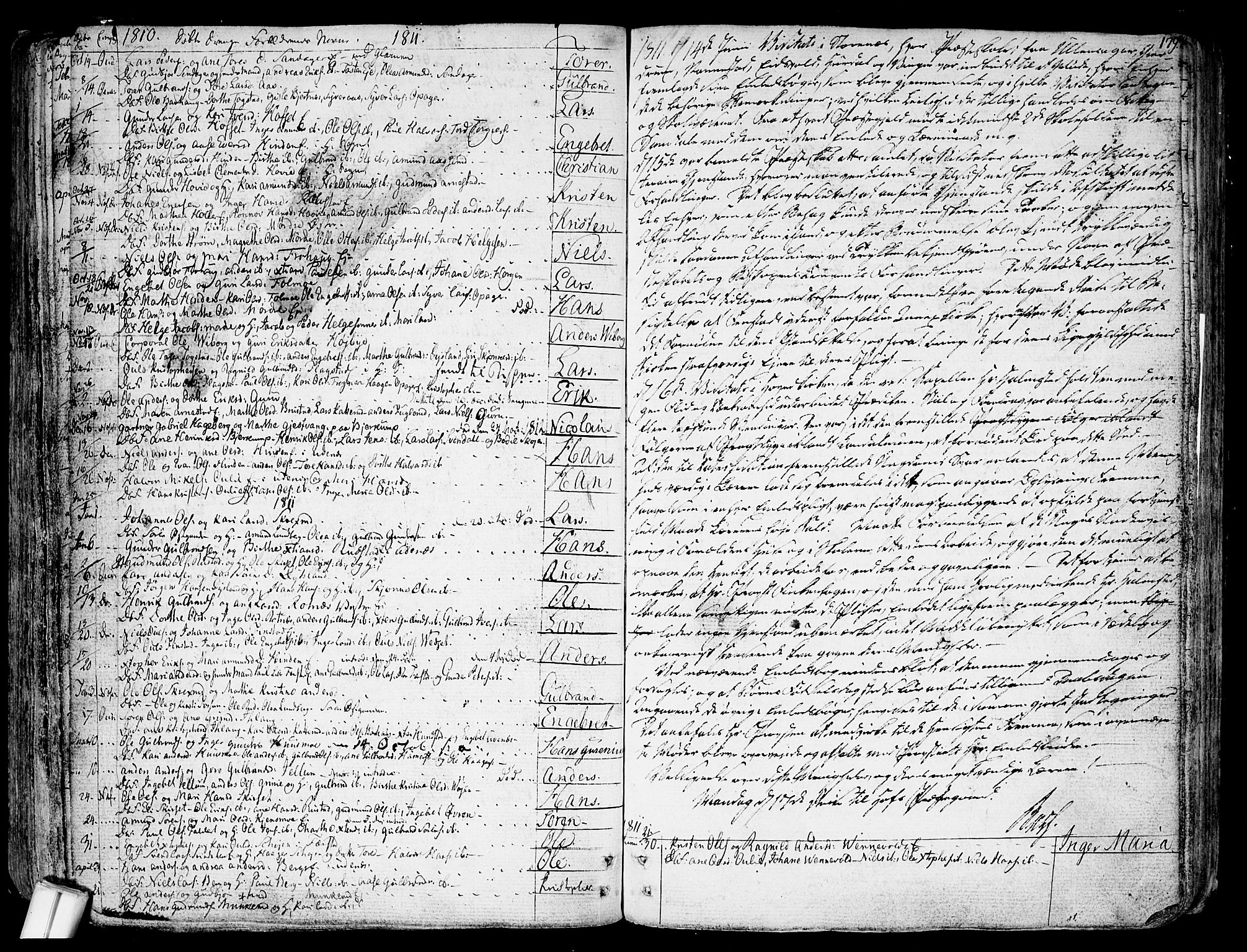 Nes prestekontor Kirkebøker, SAO/A-10410/F/Fa/L0004: Parish register (official) no. I 4, 1781-1816, p. 179