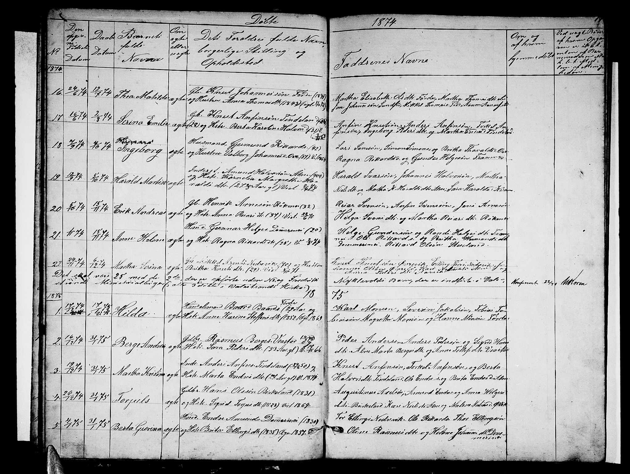 Sveio Sokneprestembete, SAB/A-78501/H/Hab: Parish register (copy) no. C 2, 1866-1886, p. 17