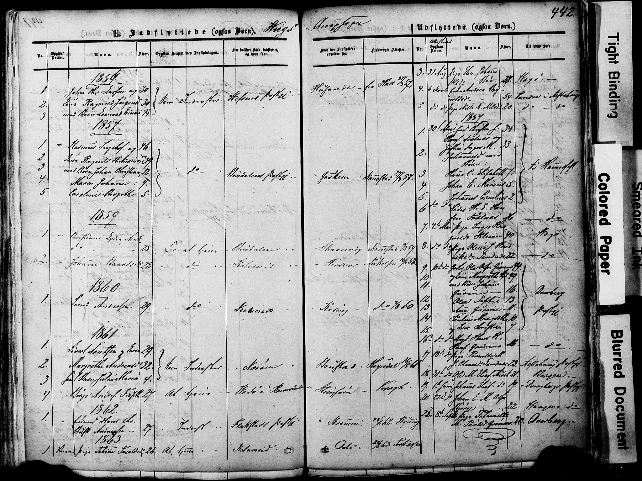 Ministerialprotokoller, klokkerbøker og fødselsregistre - Nordland, AV/SAT-A-1459/812/L0176: Parish register (official) no. 812A05, 1834-1874, p. 442