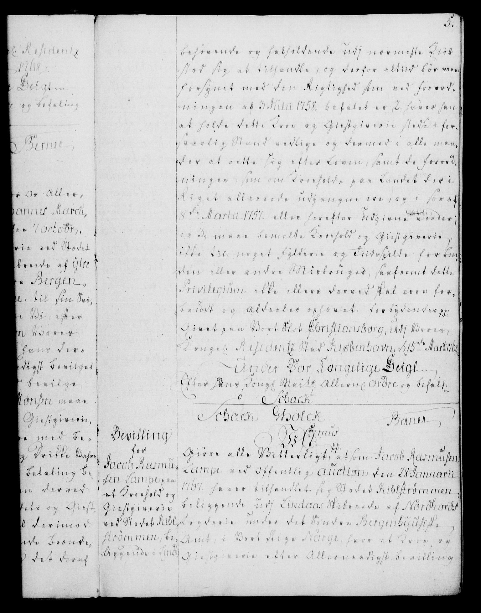 Rentekammeret, Kammerkanselliet, AV/RA-EA-3111/G/Gg/Gga/L0008: Norsk ekspedisjonsprotokoll med register (merket RK 53.8), 1768-1771, p. 5