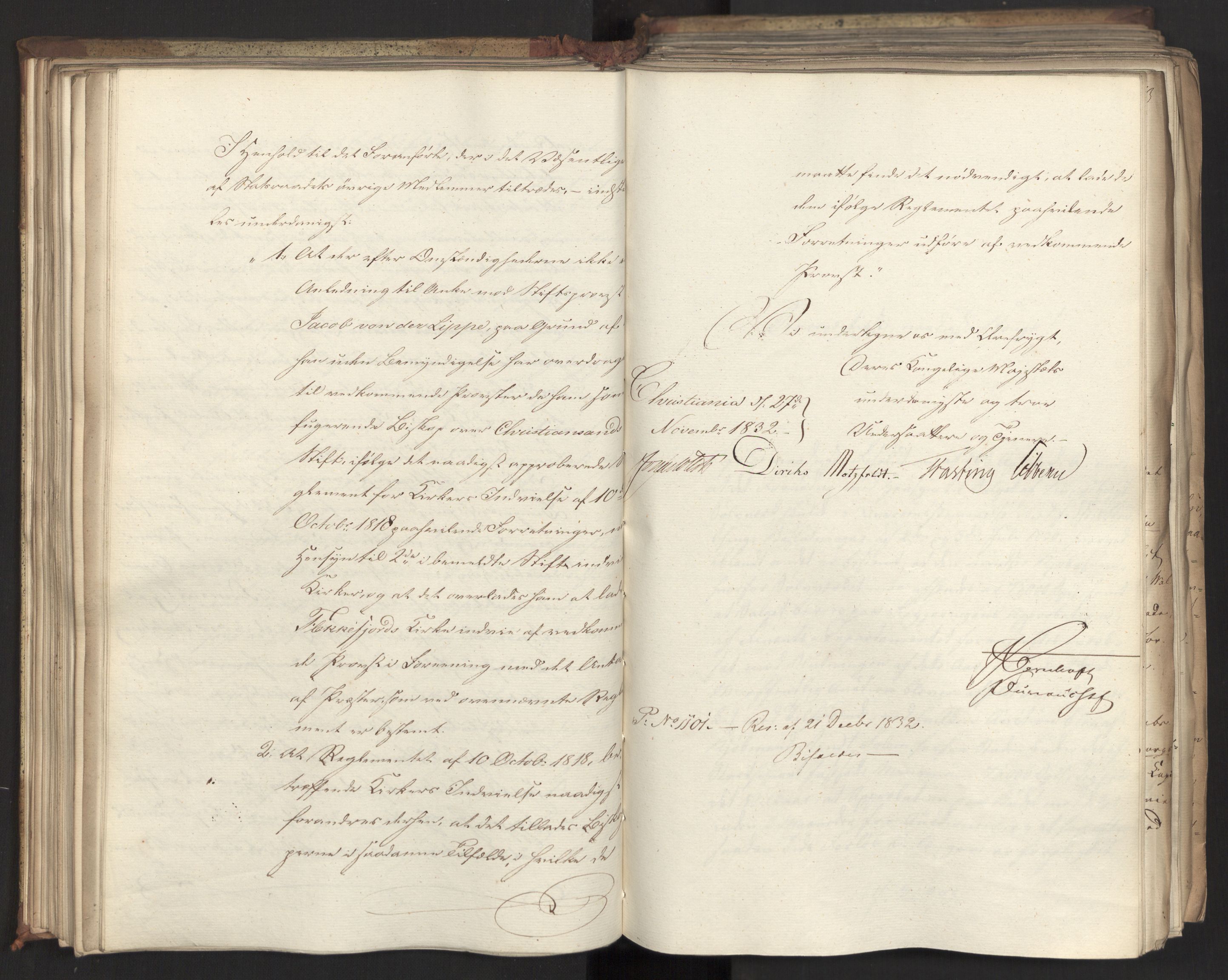 Statsrådsavdelingen i Stockholm, AV/RA-S-1003/D/Da/L0081: Regjeringsinnstillinger nr. 2700-2857, 1832, p. 126