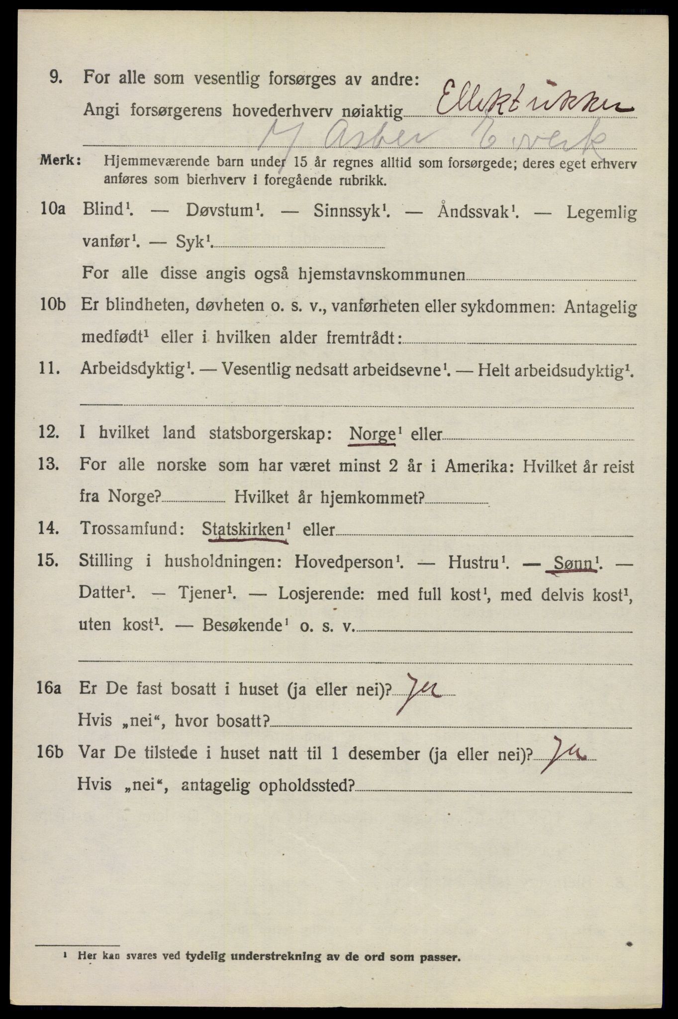 SAO, 1920 census for Asker, 1920, p. 3627