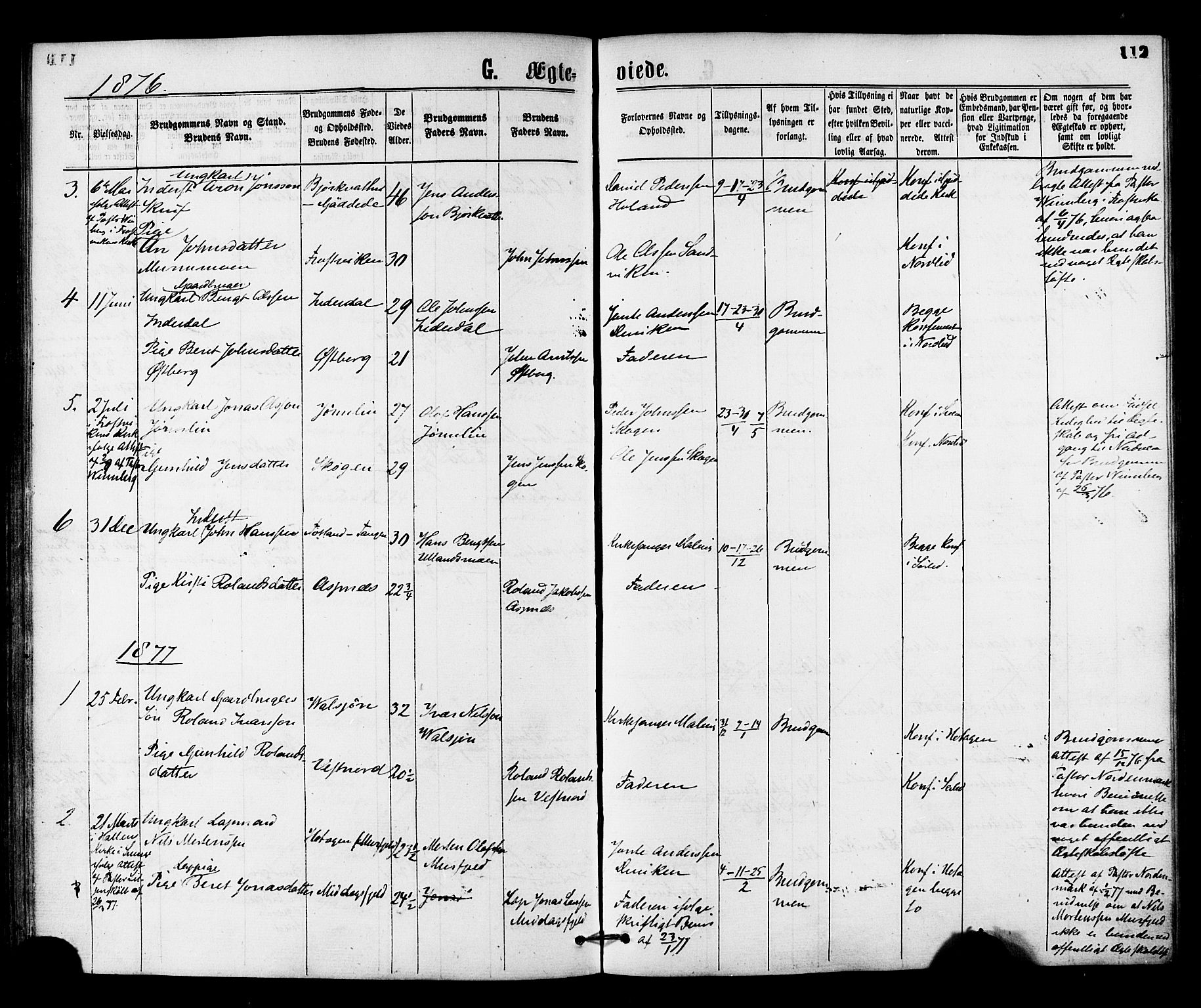 Ministerialprotokoller, klokkerbøker og fødselsregistre - Nord-Trøndelag, SAT/A-1458/755/L0493: Parish register (official) no. 755A02, 1865-1881, p. 112