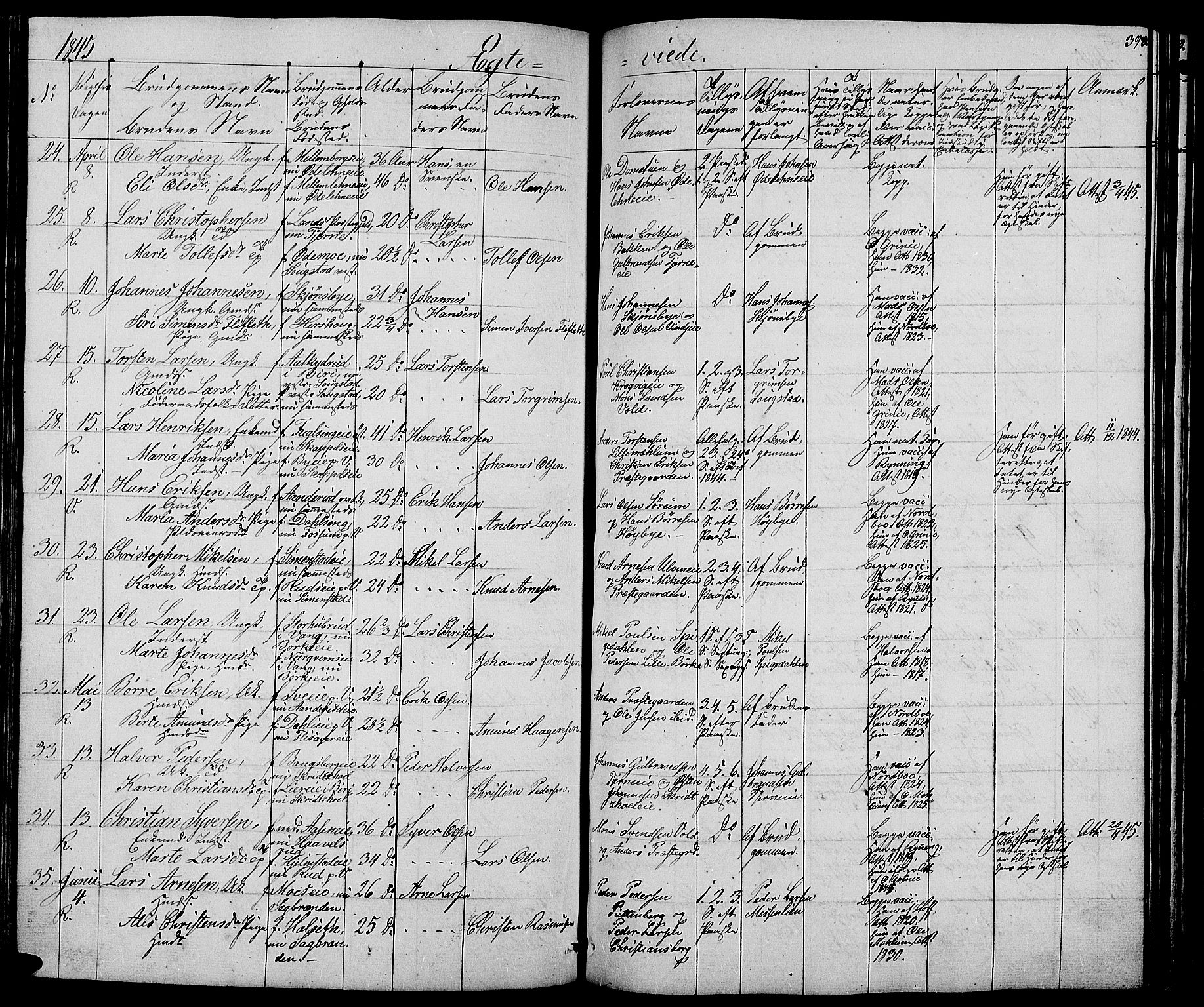 Ringsaker prestekontor, AV/SAH-PREST-014/L/La/L0005: Parish register (copy) no. 5, 1839-1850, p. 398