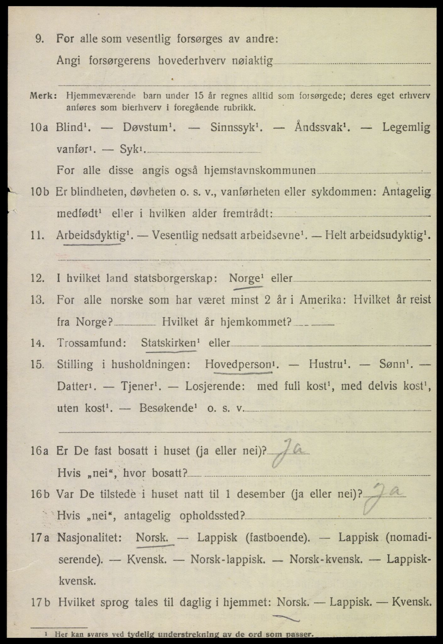 SAT, 1920 census for Nærøy, 1920, p. 1516